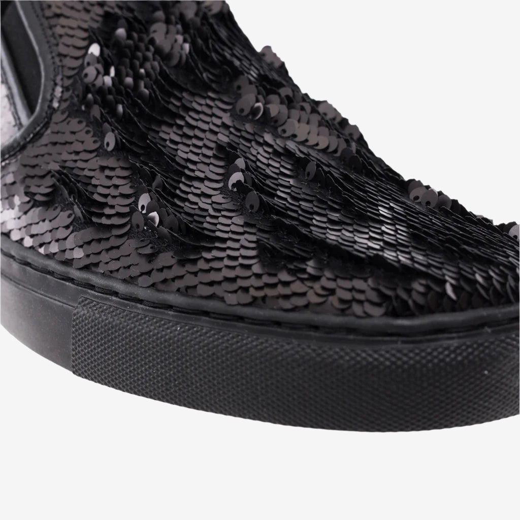 Juun.J Sequin Slip Ons Black - 5