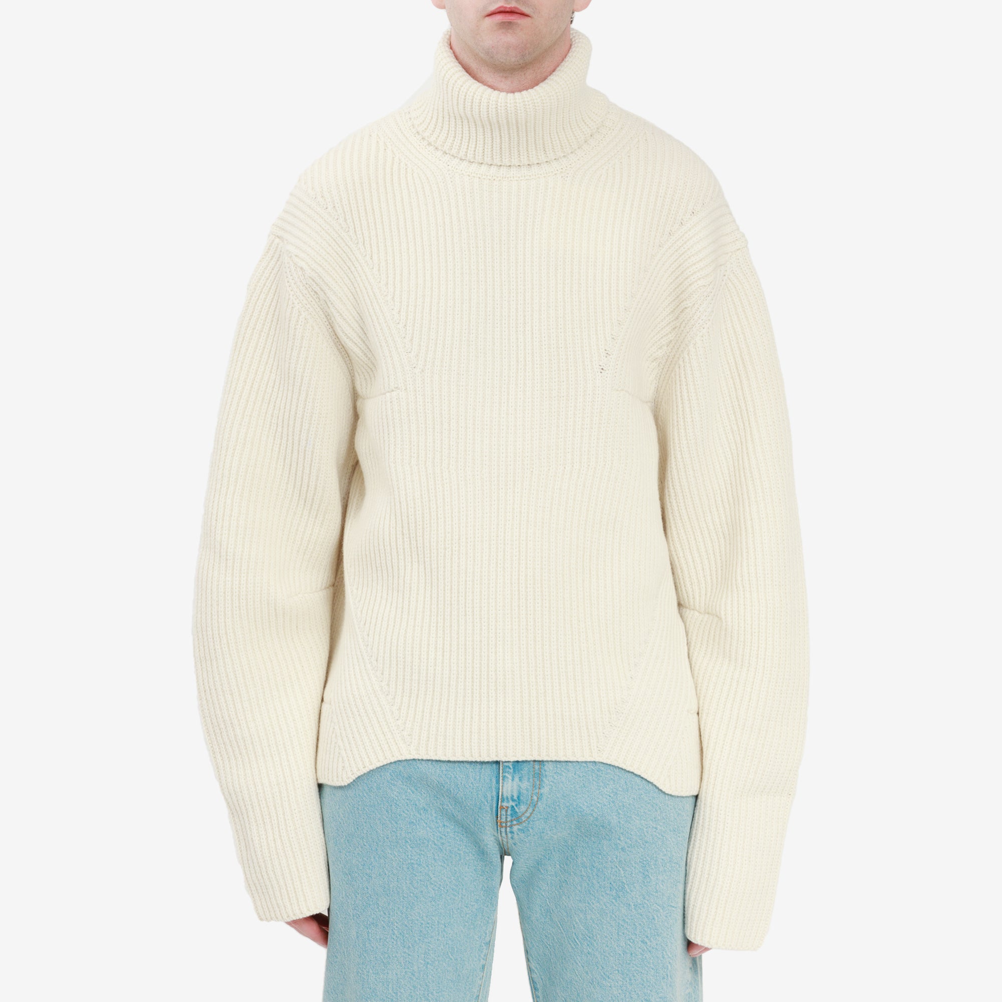 Ambush Knit Rib Turtleneck Tofu - 1