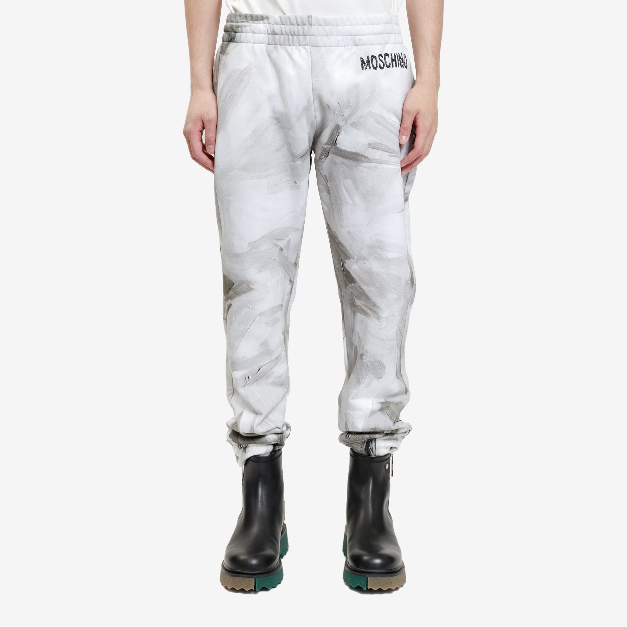 Moschino Paint Brush Sweatpants Grey - 1