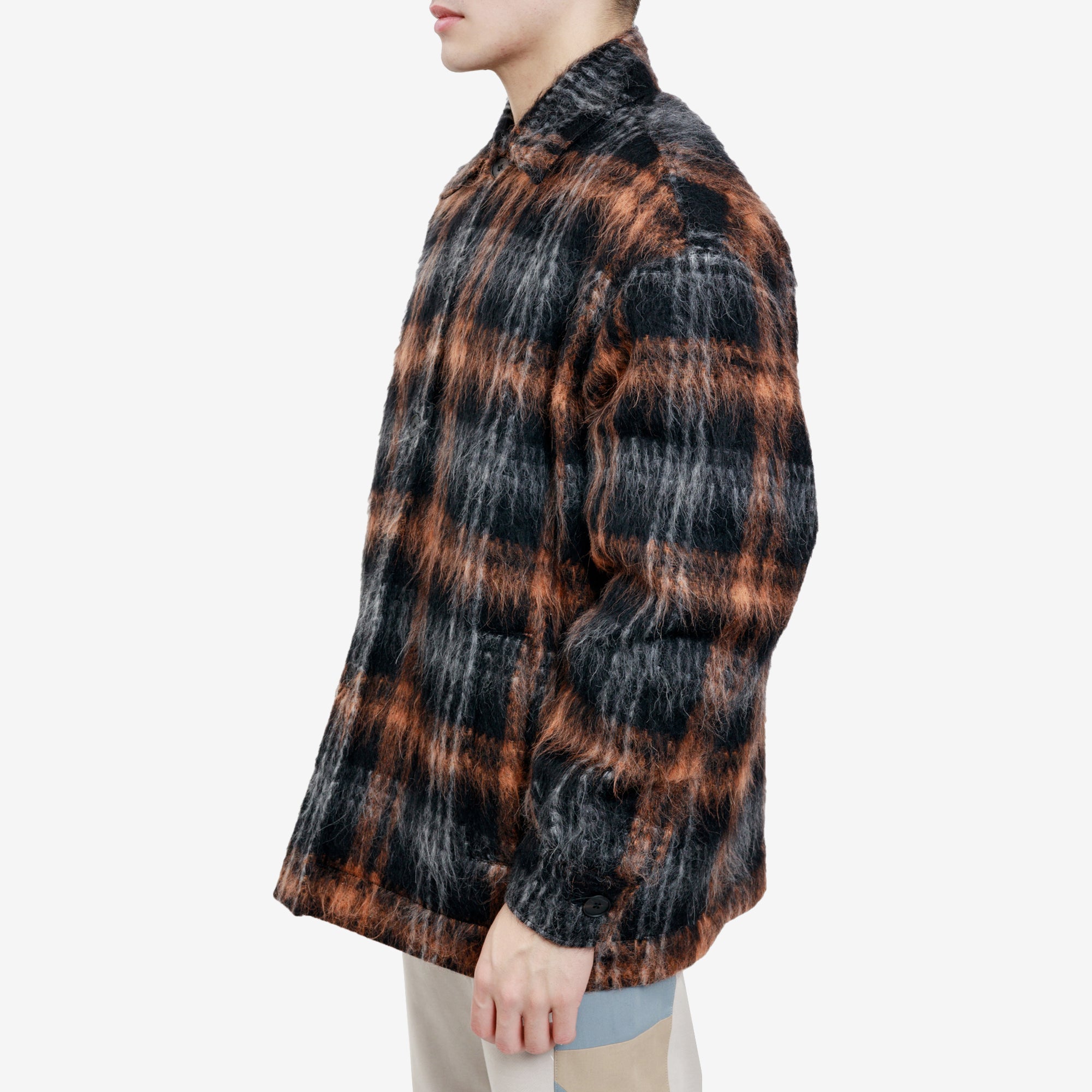Alexander McQueen McQ Wool Check Overshirt Red - 3