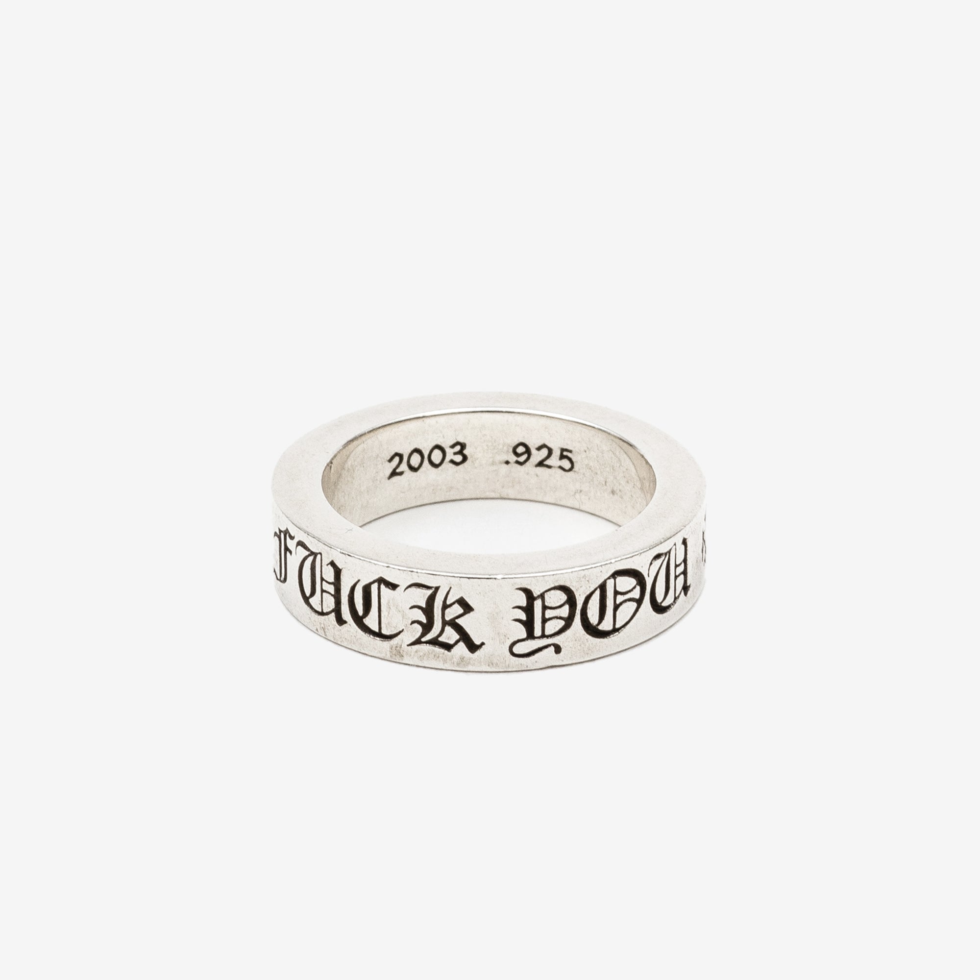 Chrome Hearts CH FCK YOU 6MM Spacer Ring Silver - 1
