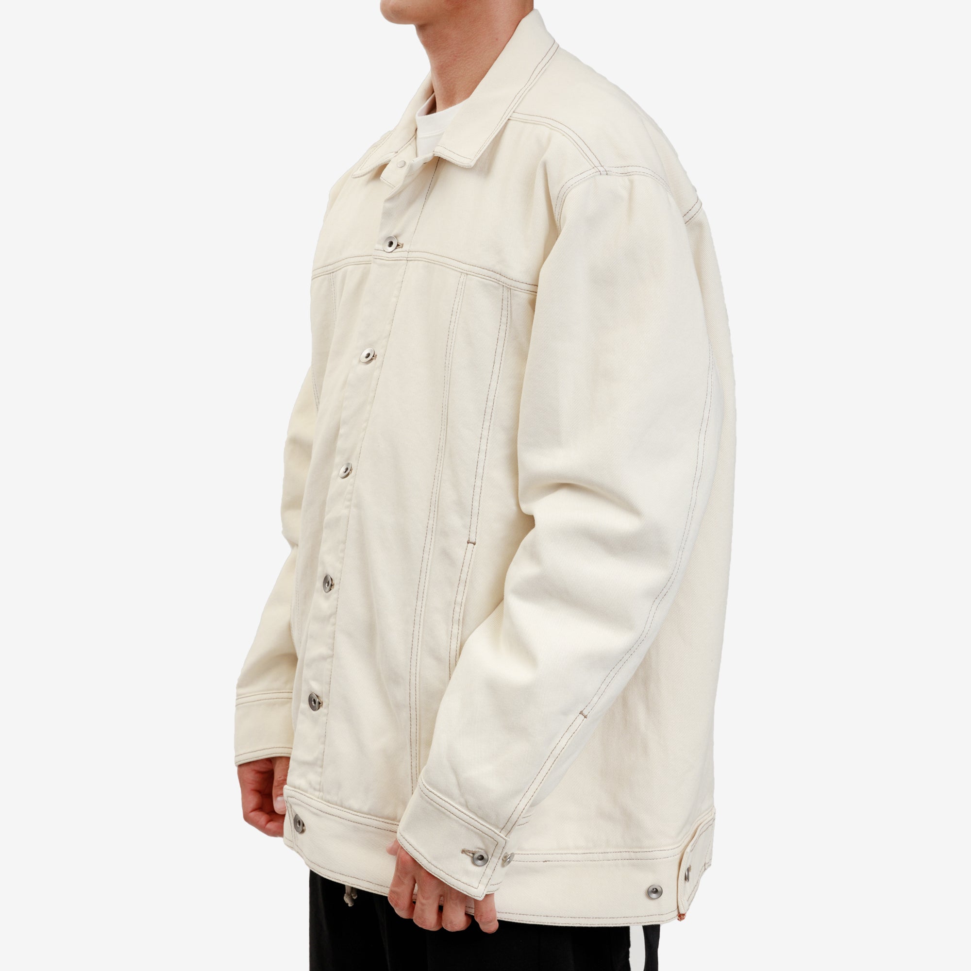 Rick Owens DRKSHDW Gethsemane Jumbo Worker Jacket Natural - 3