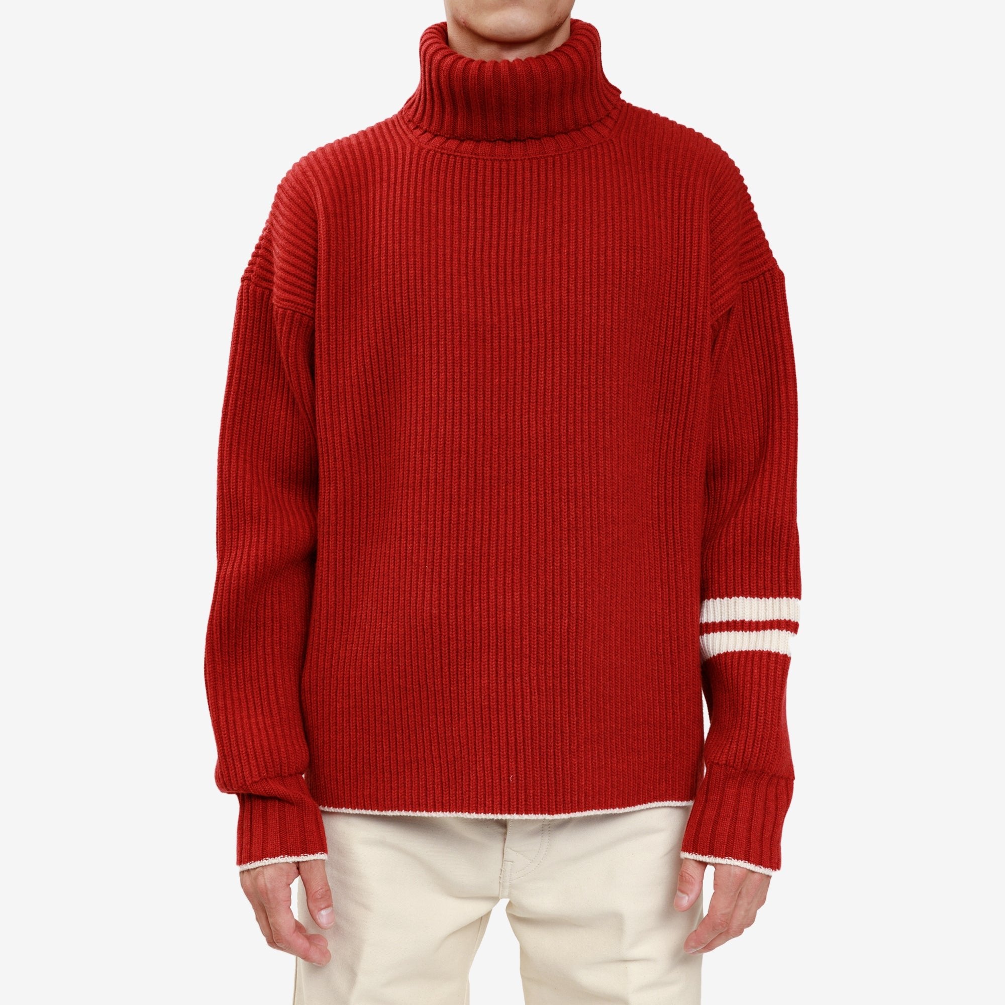 Uniforme Roll Neck Wool Cashmere Sweater Ivy Red - 1