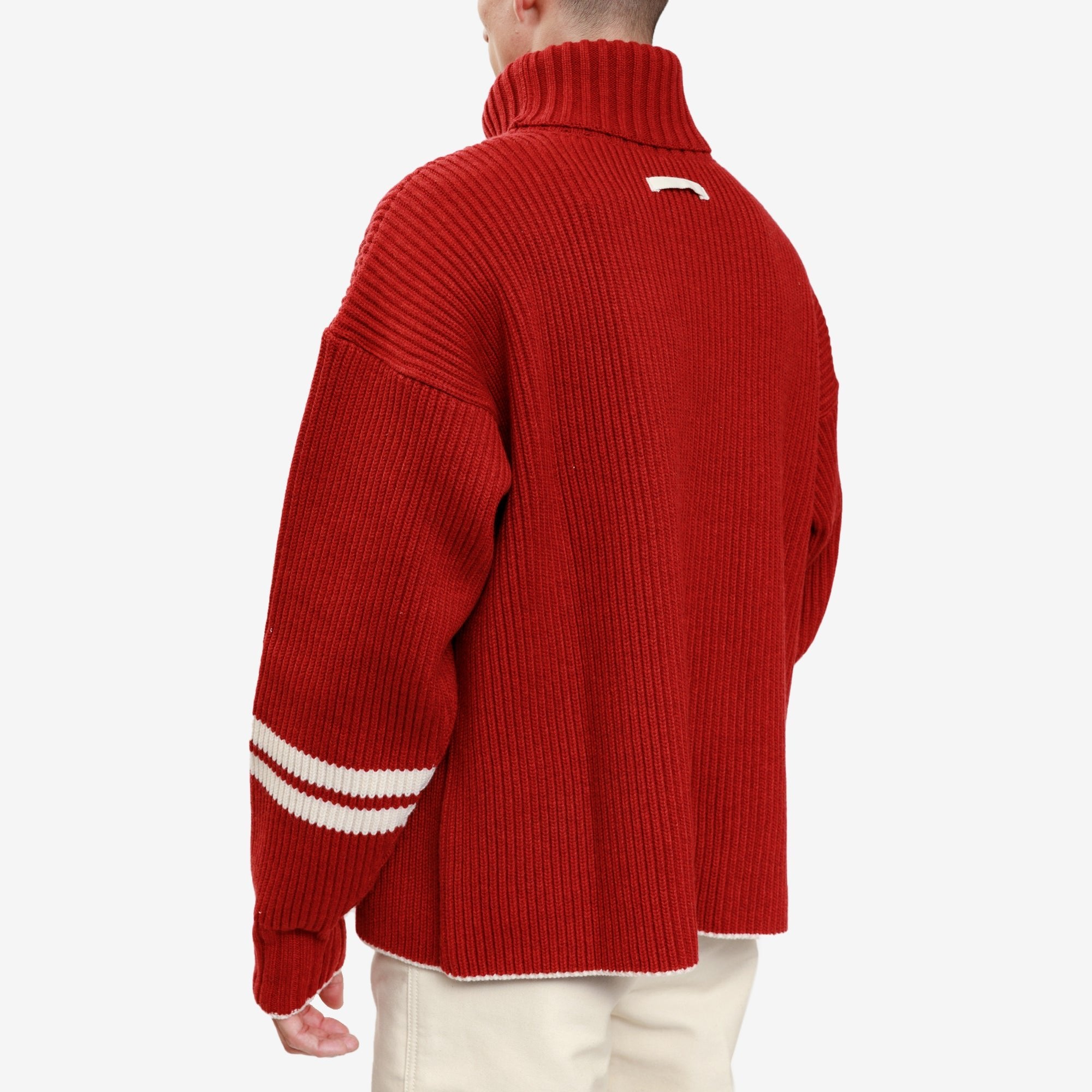 Uniforme Roll Neck Wool Cashmere Sweater Ivy Red - 4