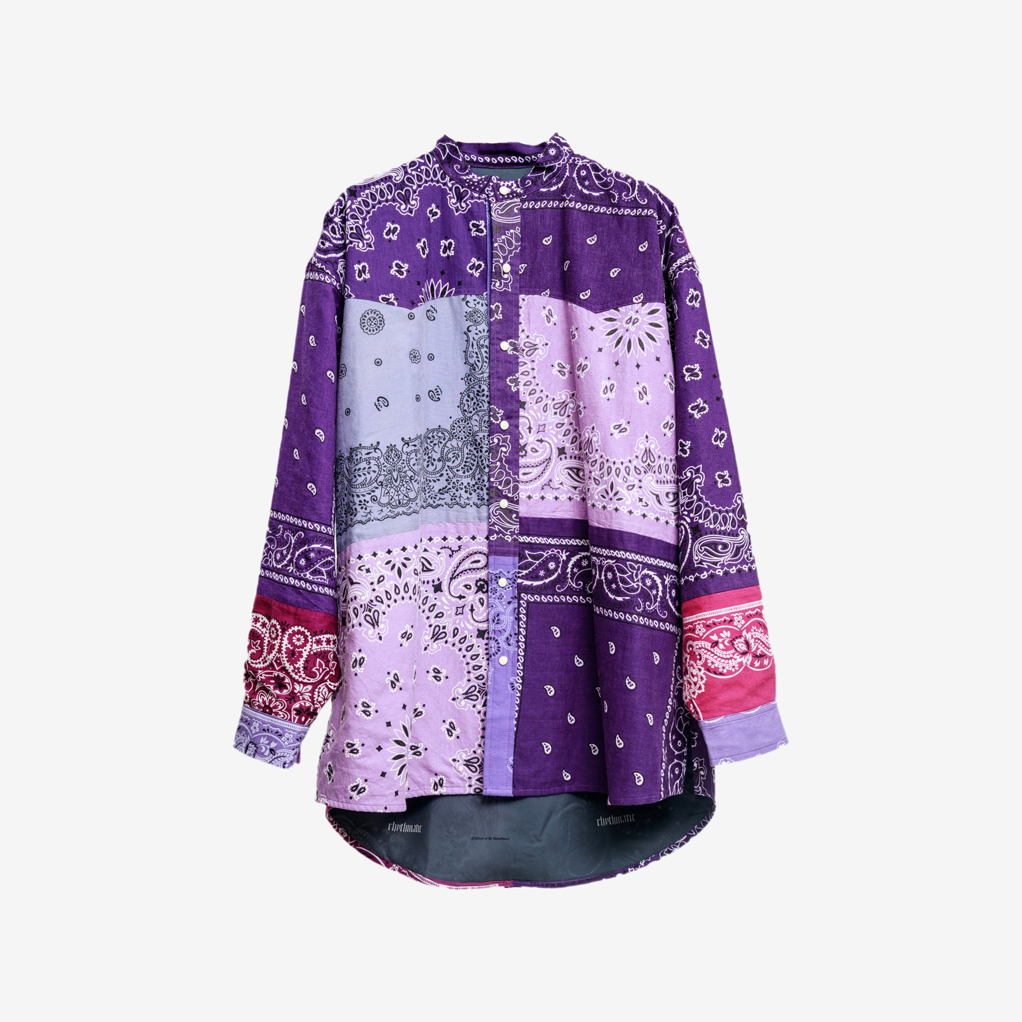 Children of the Discordance Bandana Patchwork LS Shirt Purple - 5