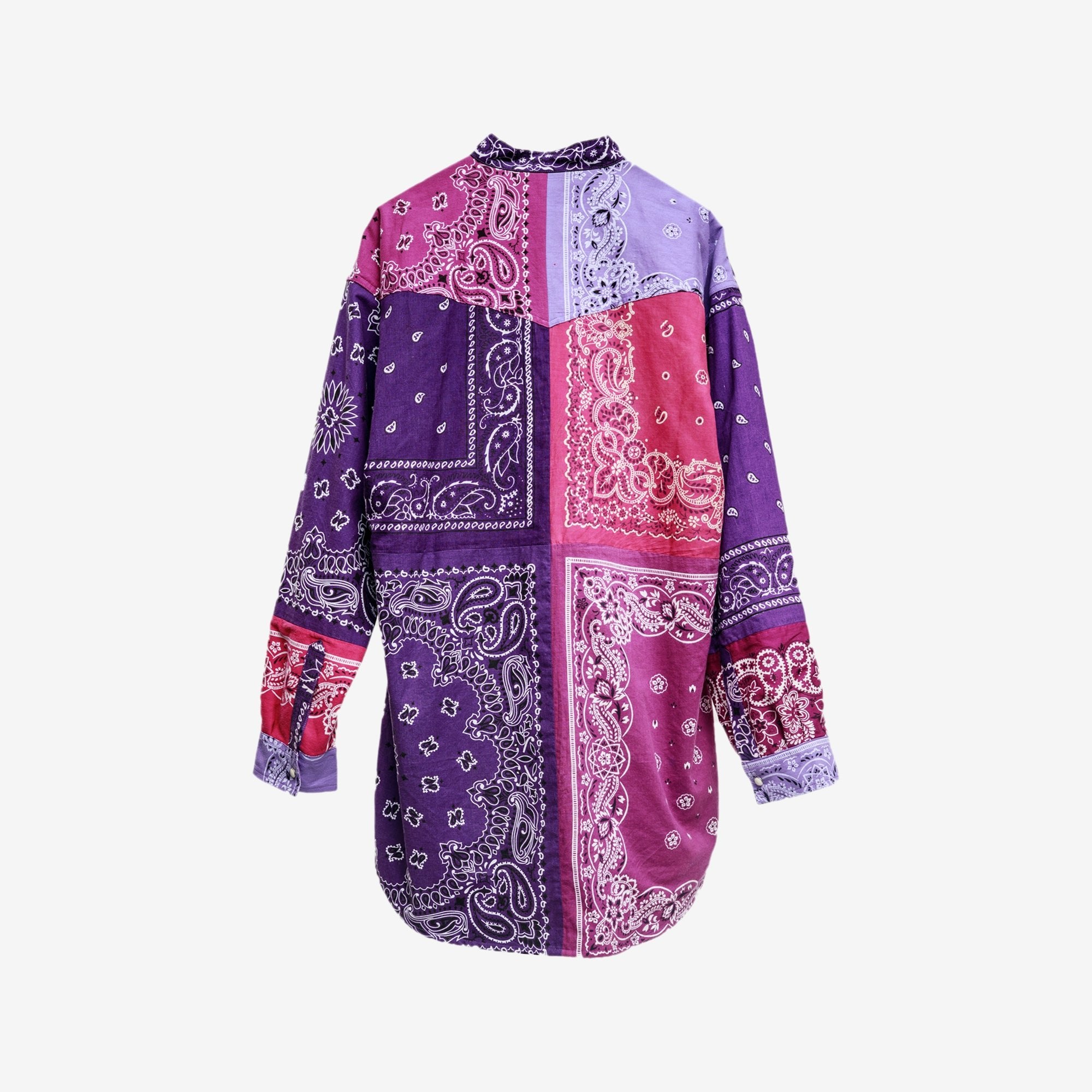 Children of the Discordance Bandana Patchwork LS Shirt Purple - 6