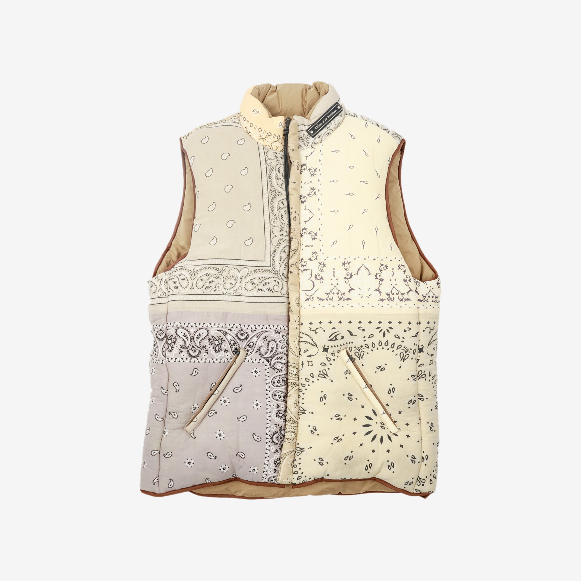 Children of the Discordance Bandana Patchwork Reverse Vest Beige - 7