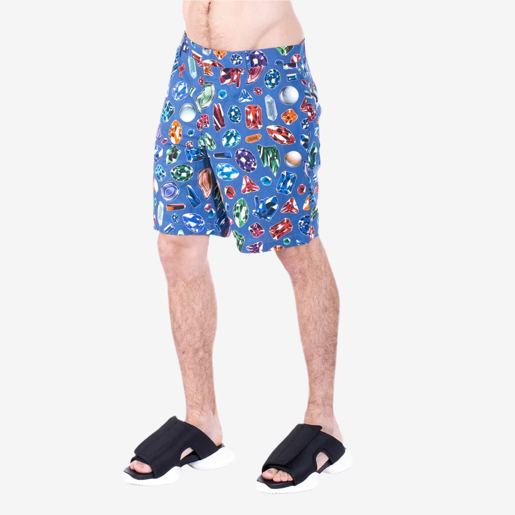 Moschino Diamond Jewel Shorts Blue - 2