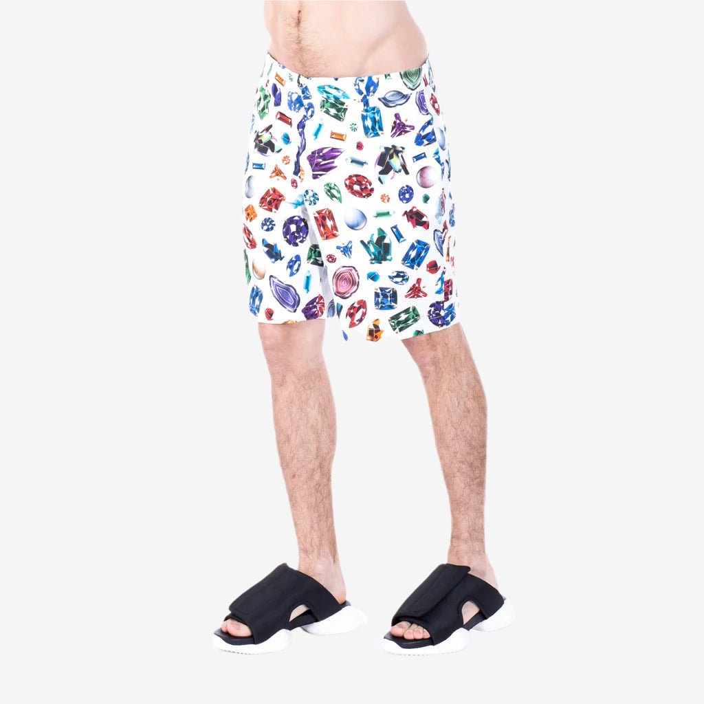 Moschino Diamond Jewel Shorts White - 2