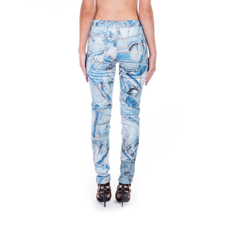 Moschino Ladies Denim Printed Jeans at Feuille Luxury - 3