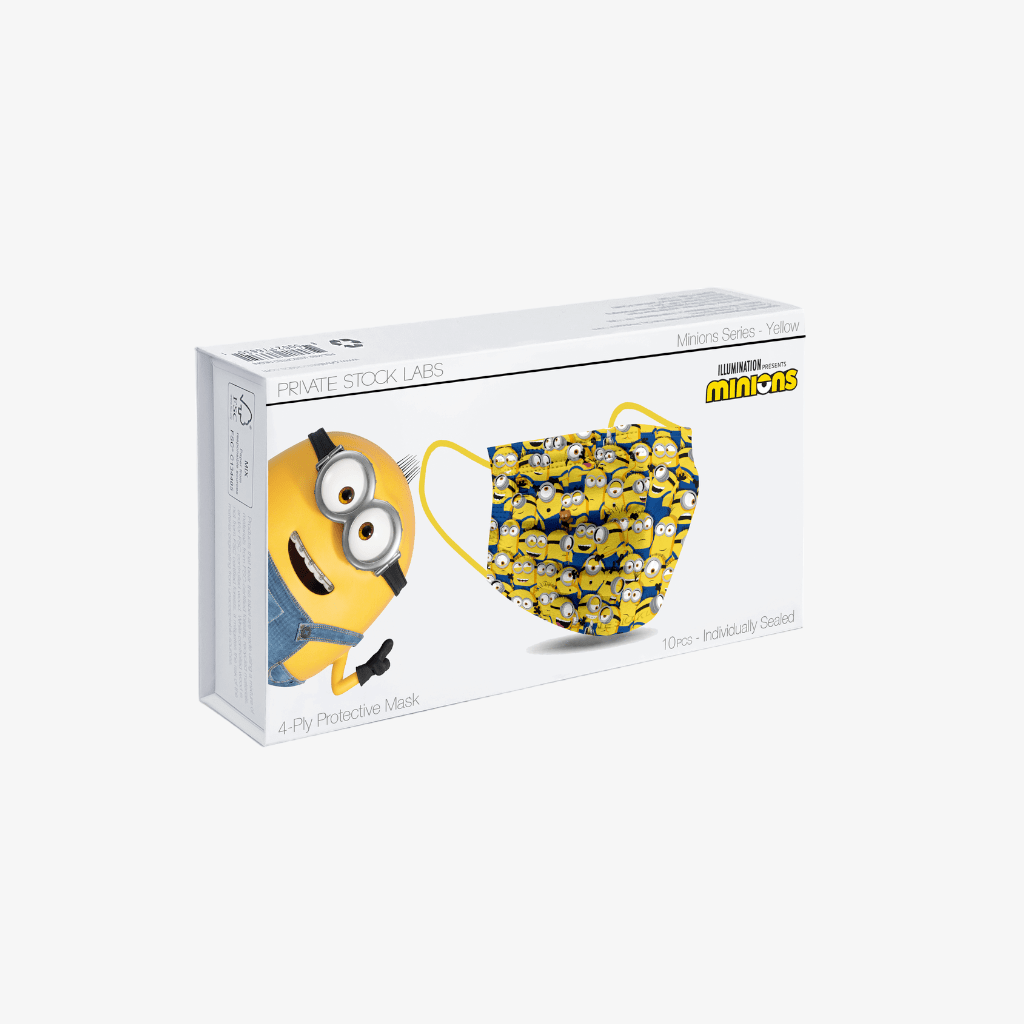 Private Stock Labs 4 - Ply Yellow Minions Protective Mask Yellow - 1