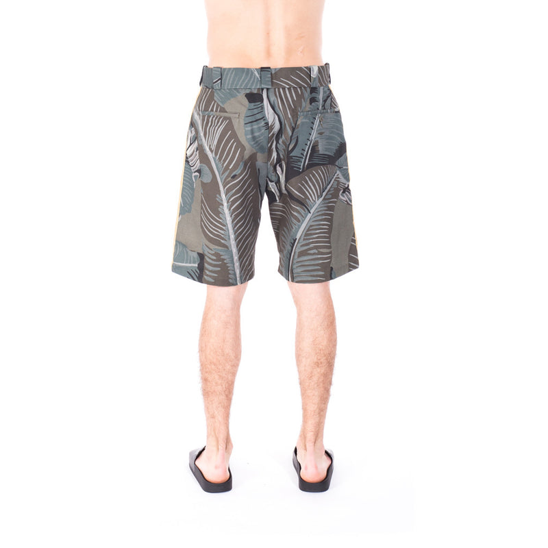 Palm Angels All Over Banana Leaf Shorts at Feuille Luxury - 4