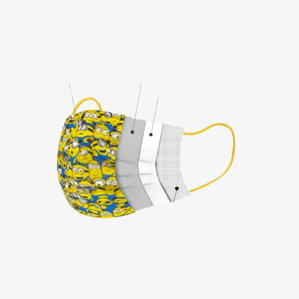 Private Stock Labs 4 - Ply Yellow Minions Protective Mask Yellow - 4