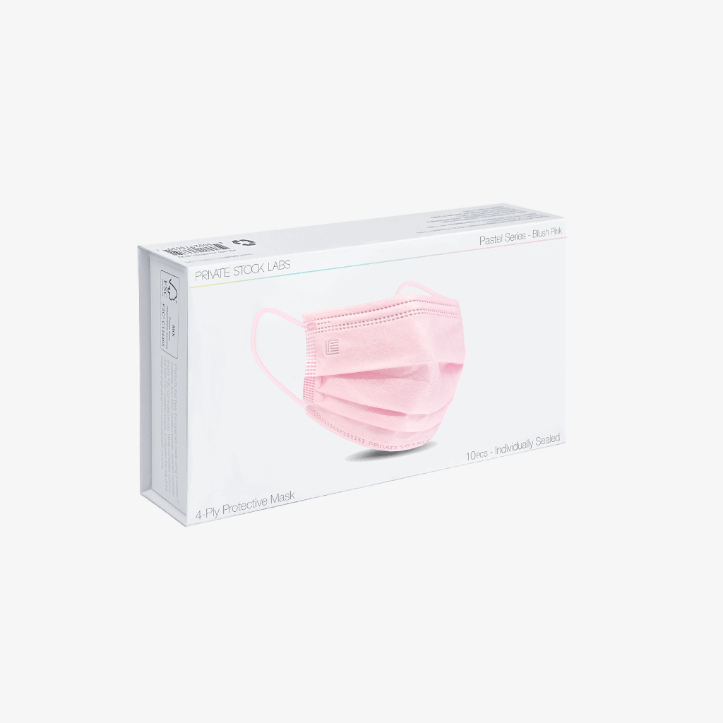 Private Stock Labs 4 - Ply Blush Pink Pastel Protective Mask Blush Pink - 1