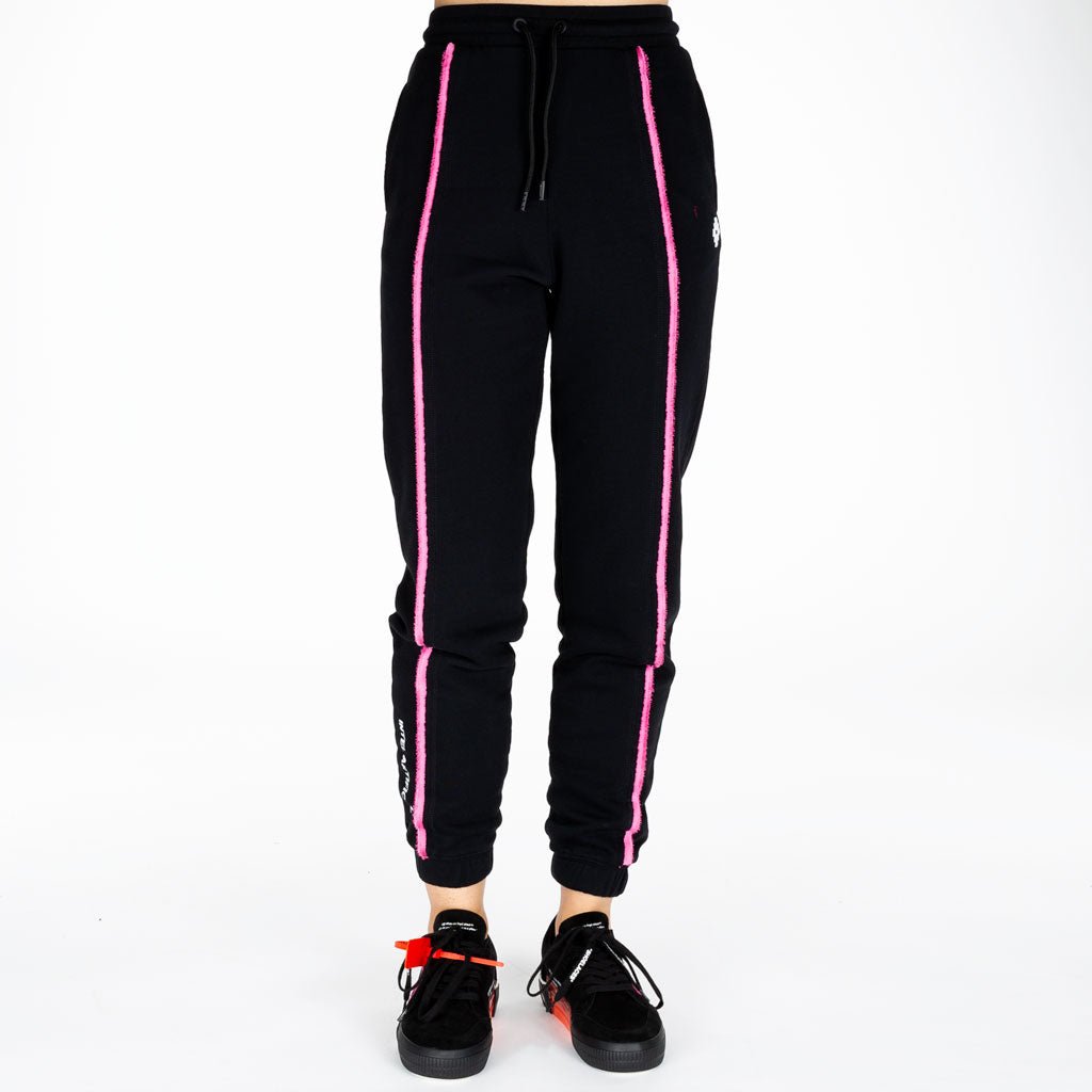 Marcelo Burlon Womens Intel Artificial Sweatpants Black - 1