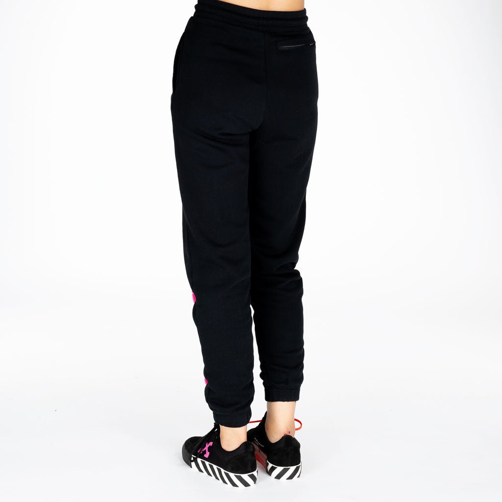 Marcelo Burlon Womens Intel Artificial Sweatpants Black - 3