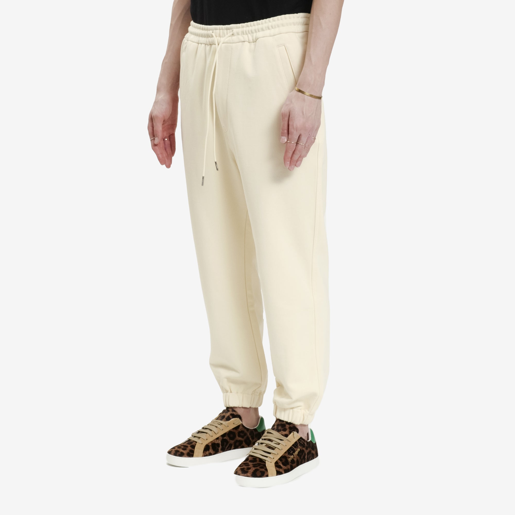 Juun.J Jersey Jogger Pants Ivory - 3