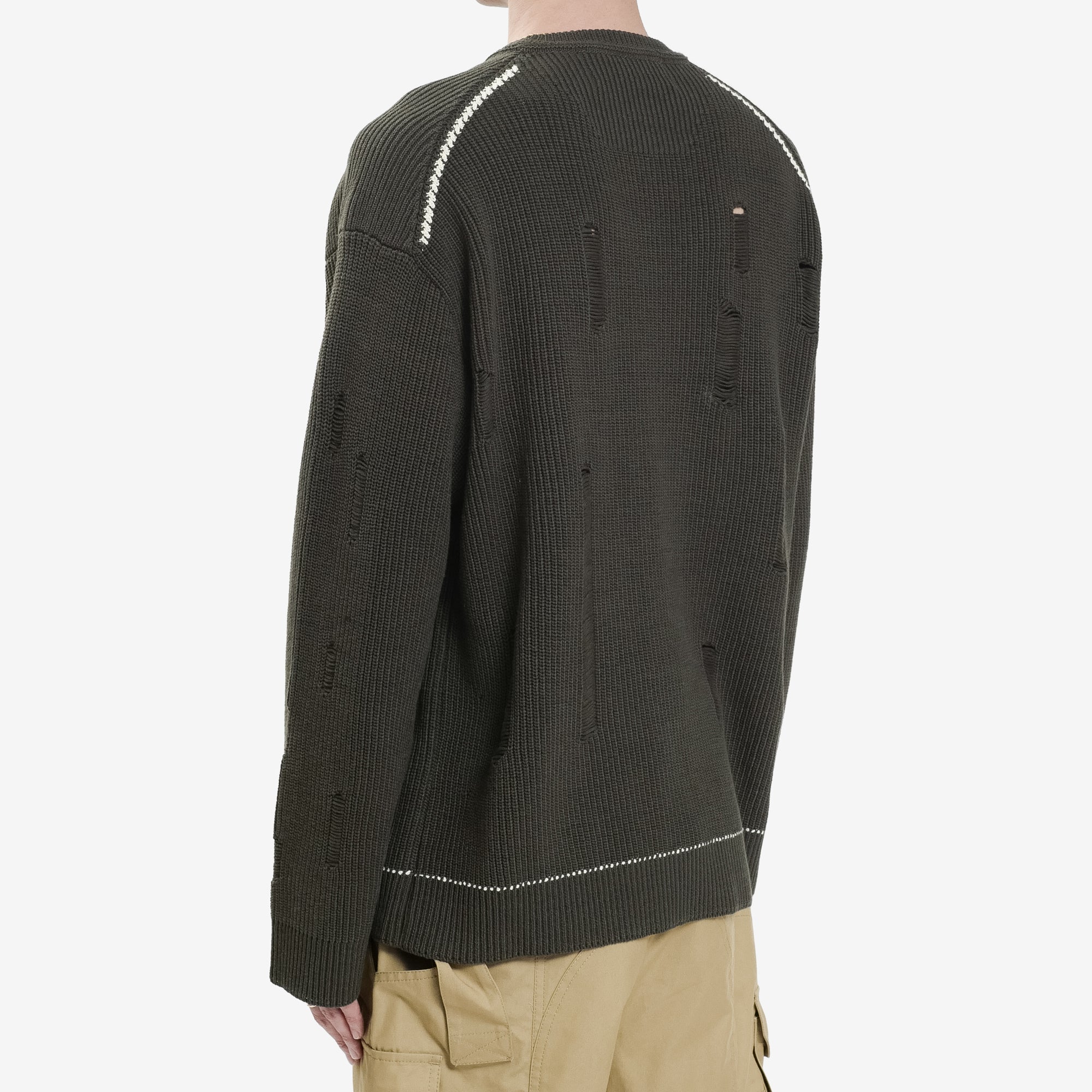 Juun.J Loose Fit Sweater Khaki - 4