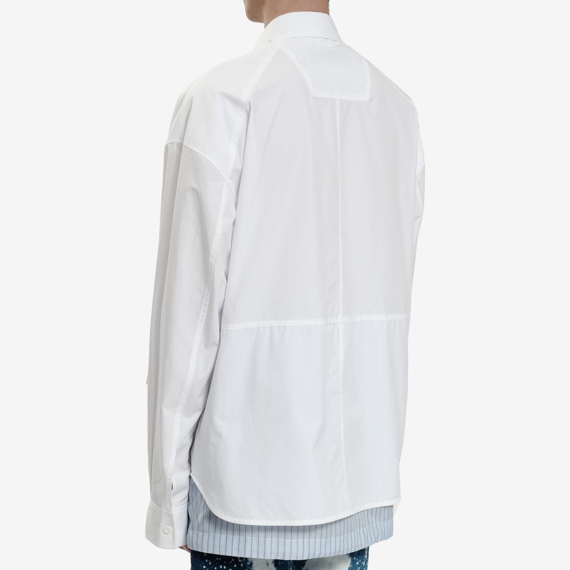 Juun.J Stripe Layered Outershirt White - 4