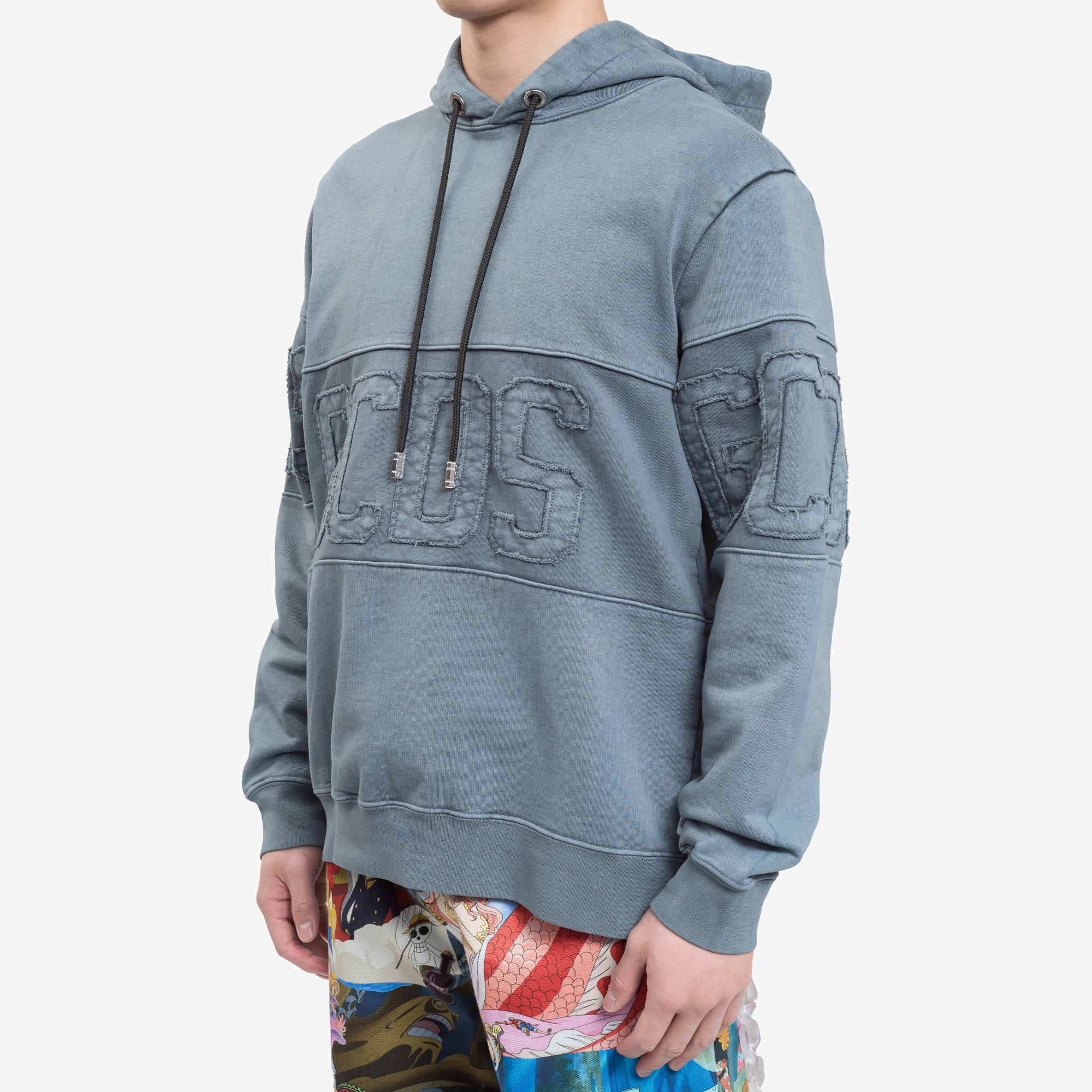 GCDS Overdyed Band Logo Hoody Black - 3