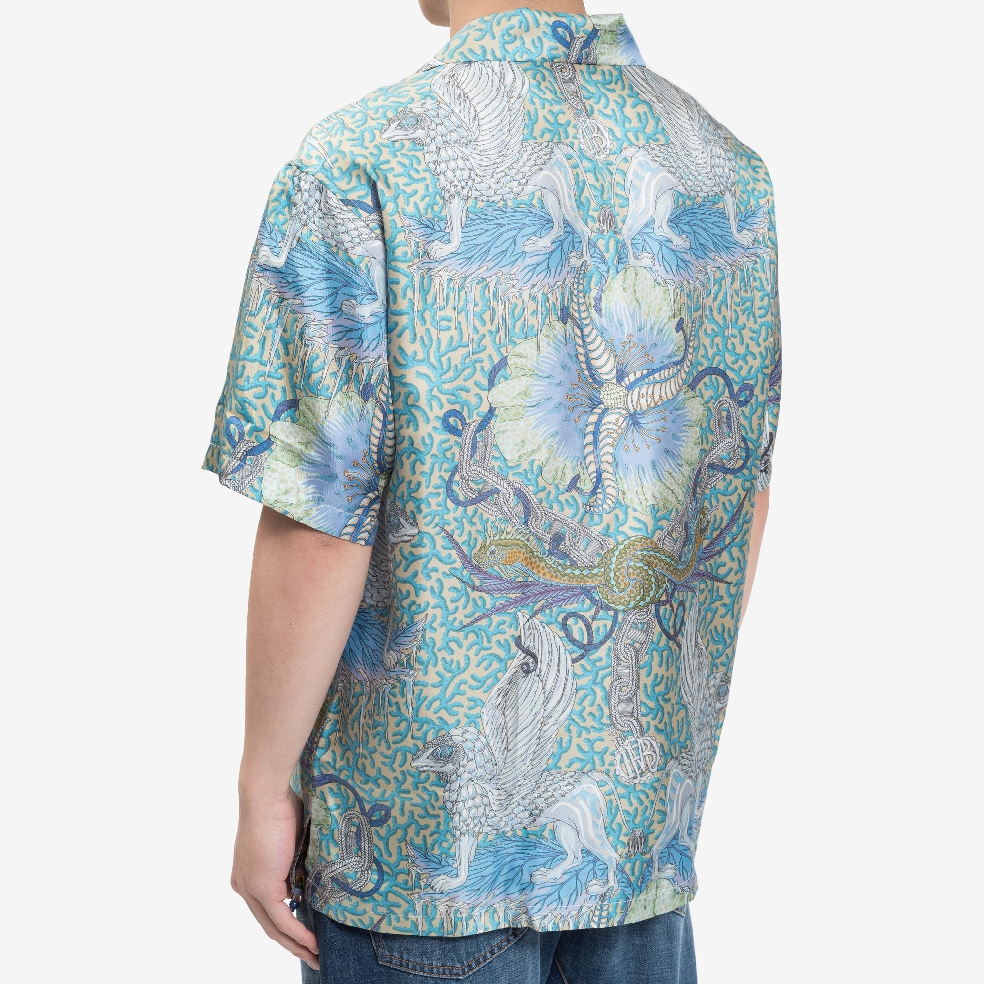 Bluemarble Chimera SS Silk Shirt Blue - 4
