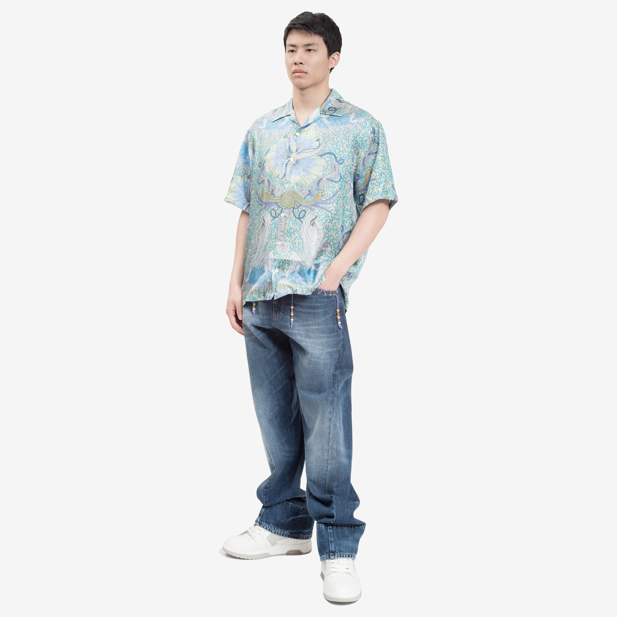Bluemarble Chimera SS Silk Shirt Blue - 2