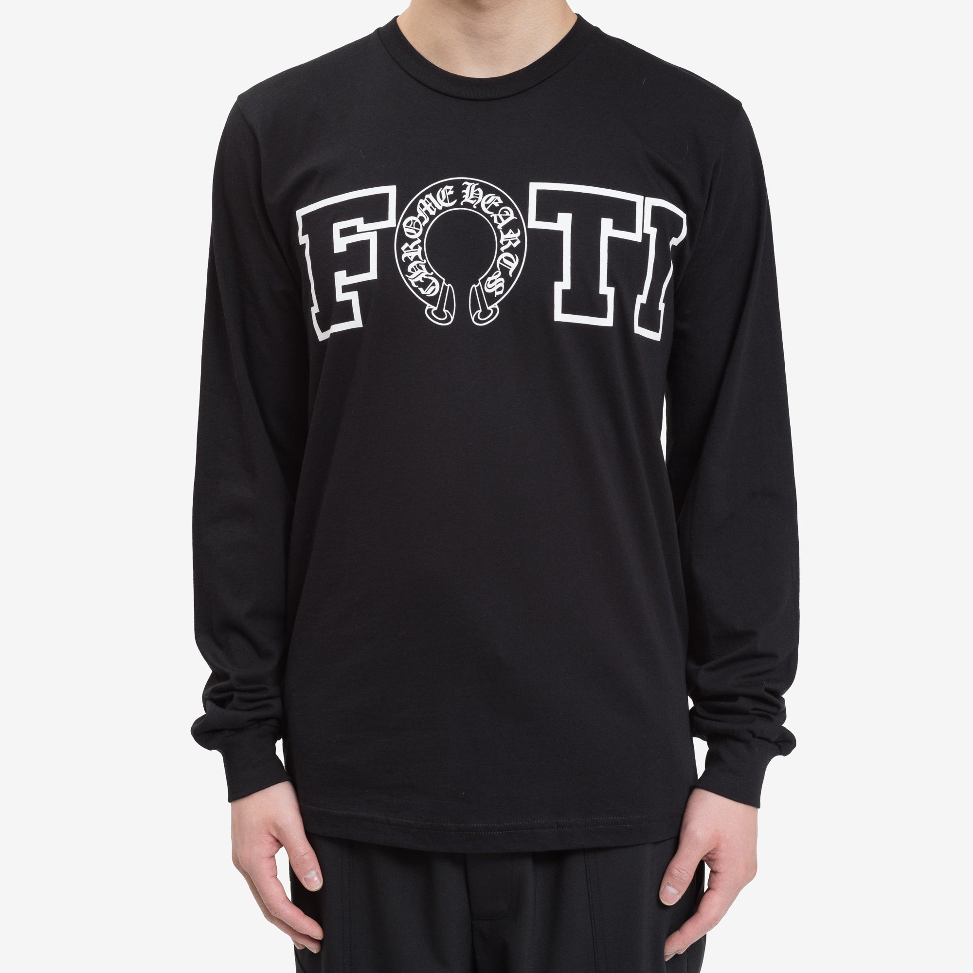 Chrome Hearts FOTI Logos Long Sleeve T-Shirt Black - 1