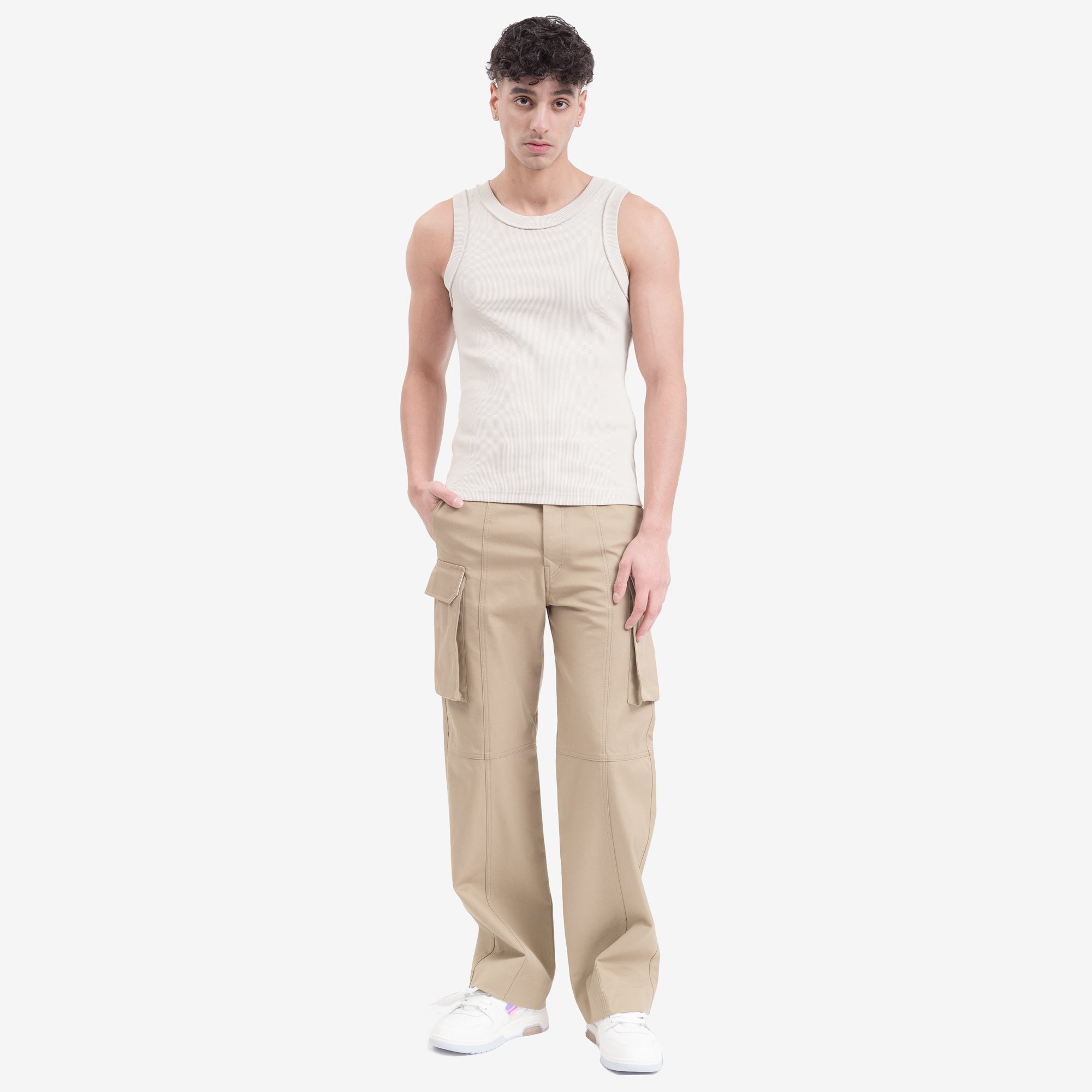 Uniforme Stitch Detail Flap Pocket Trousers Legno - 2