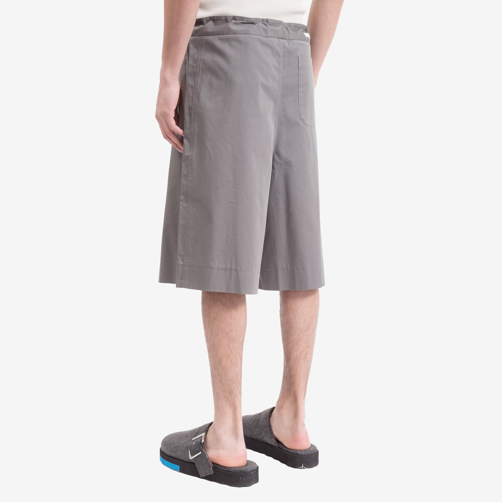 Uniforme Drawstring Wide Shorts Storm Grey - 4