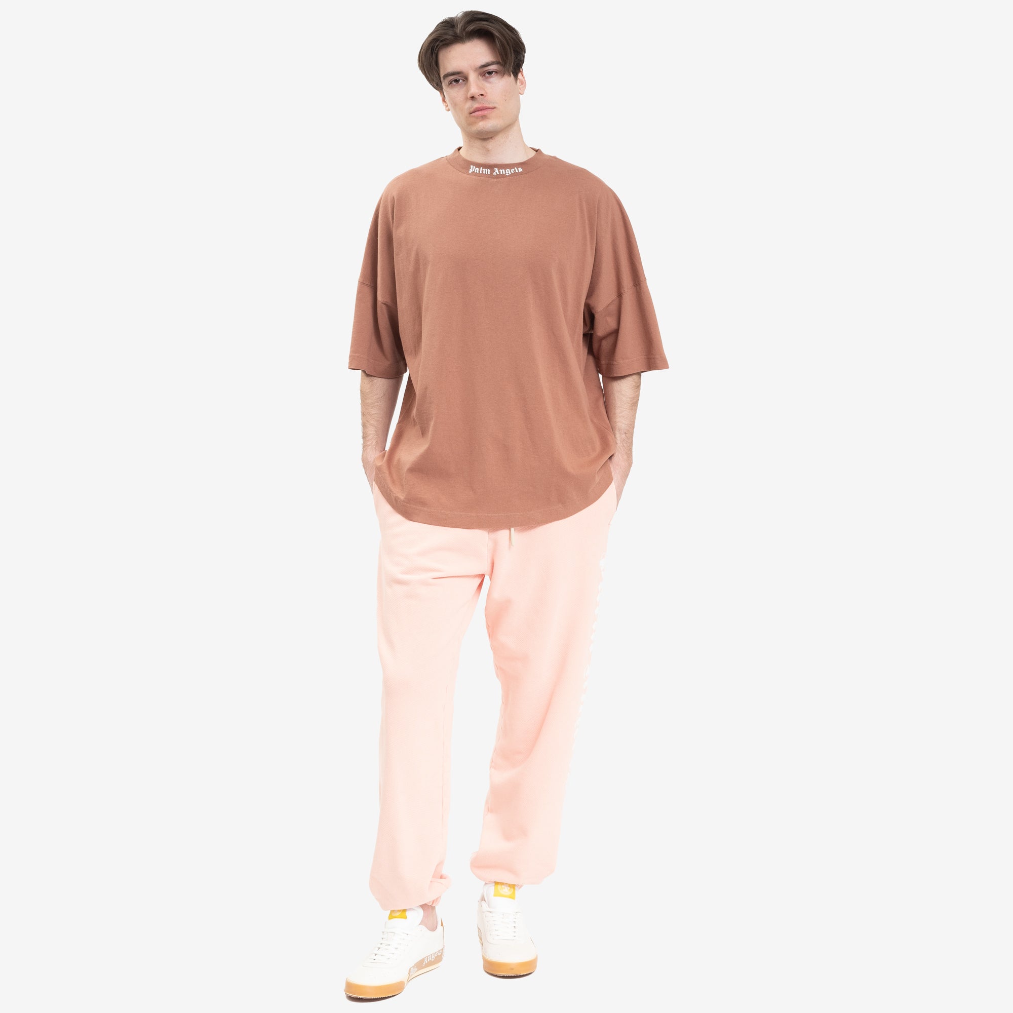 Palm Angels GD Logo Sweatpants Salmon - 2