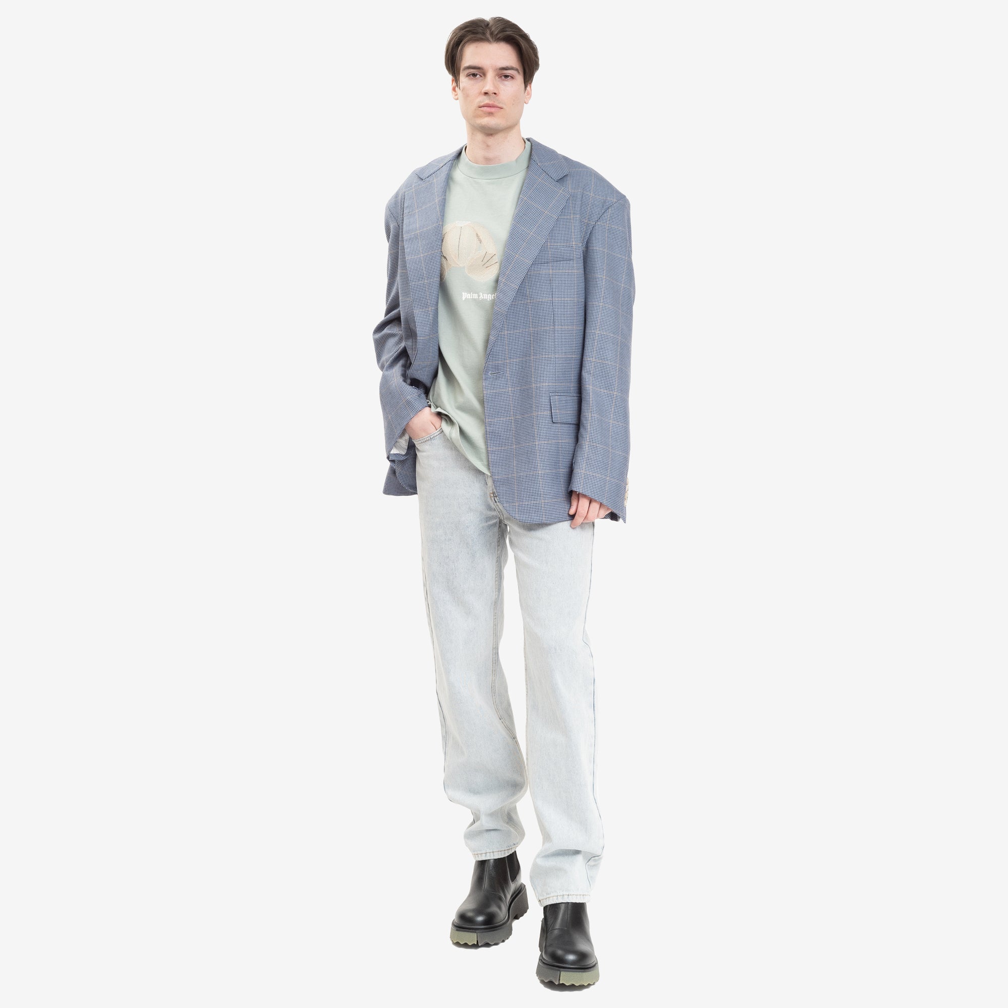 COOL T.M Oversized Zipped Blazer Blue - 2