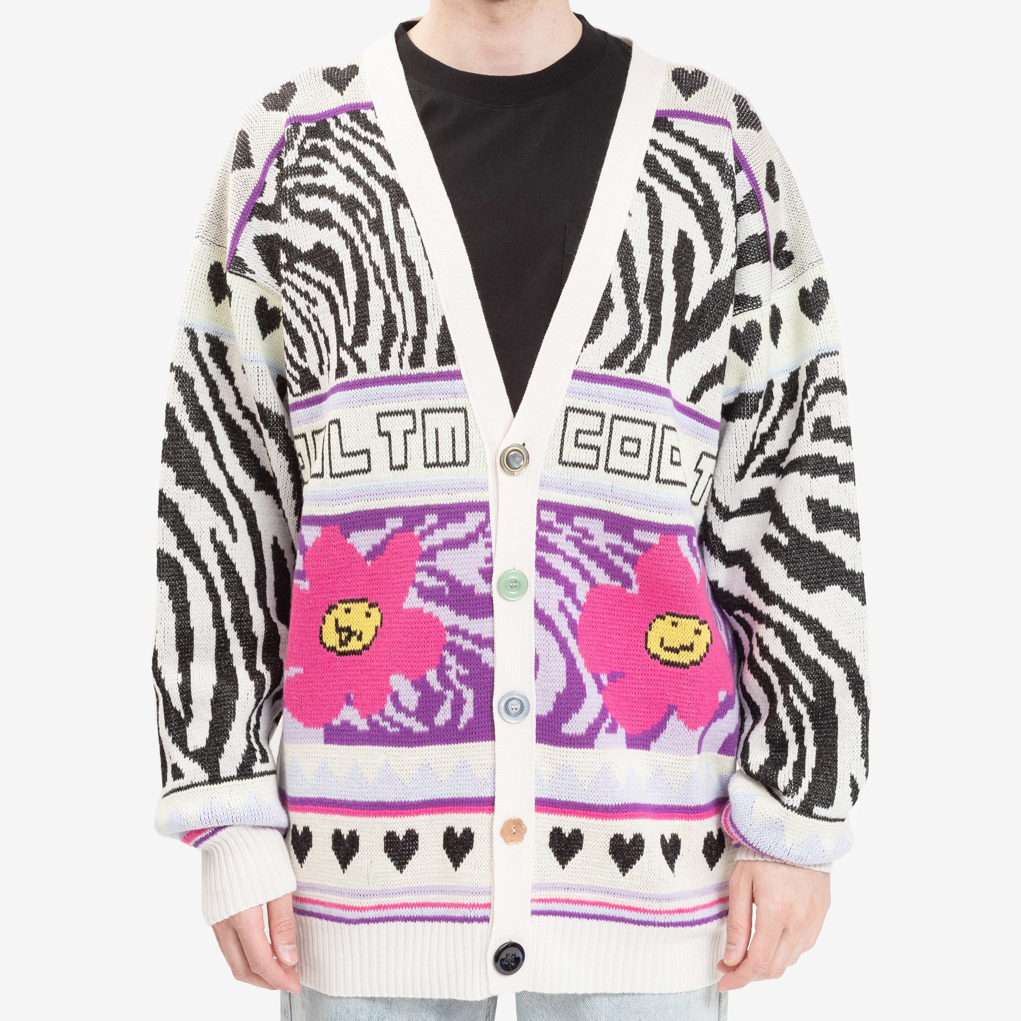 COOL T.M Jacquard Cardigan Multi - 1