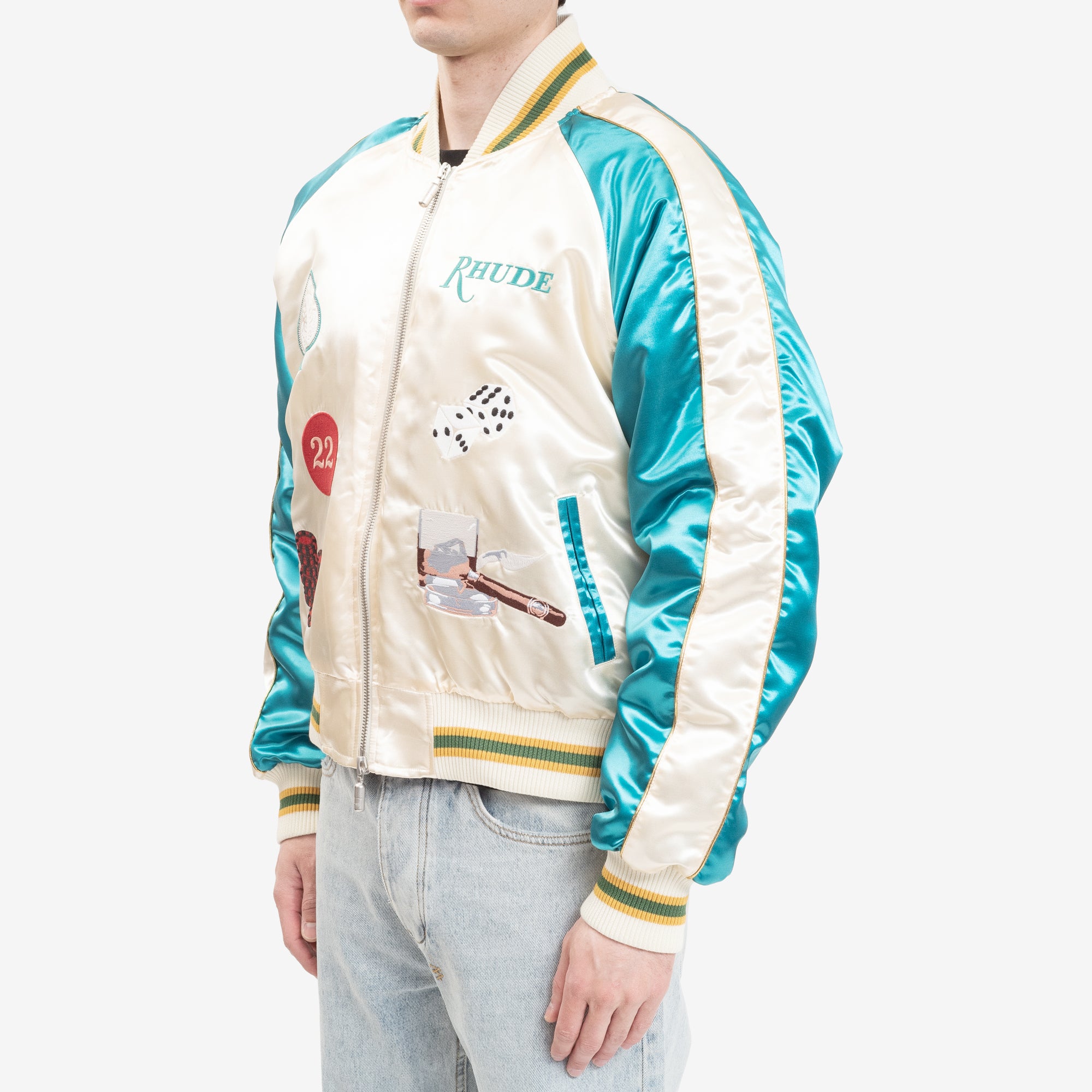 Rhude Smoking Jacket White - 3