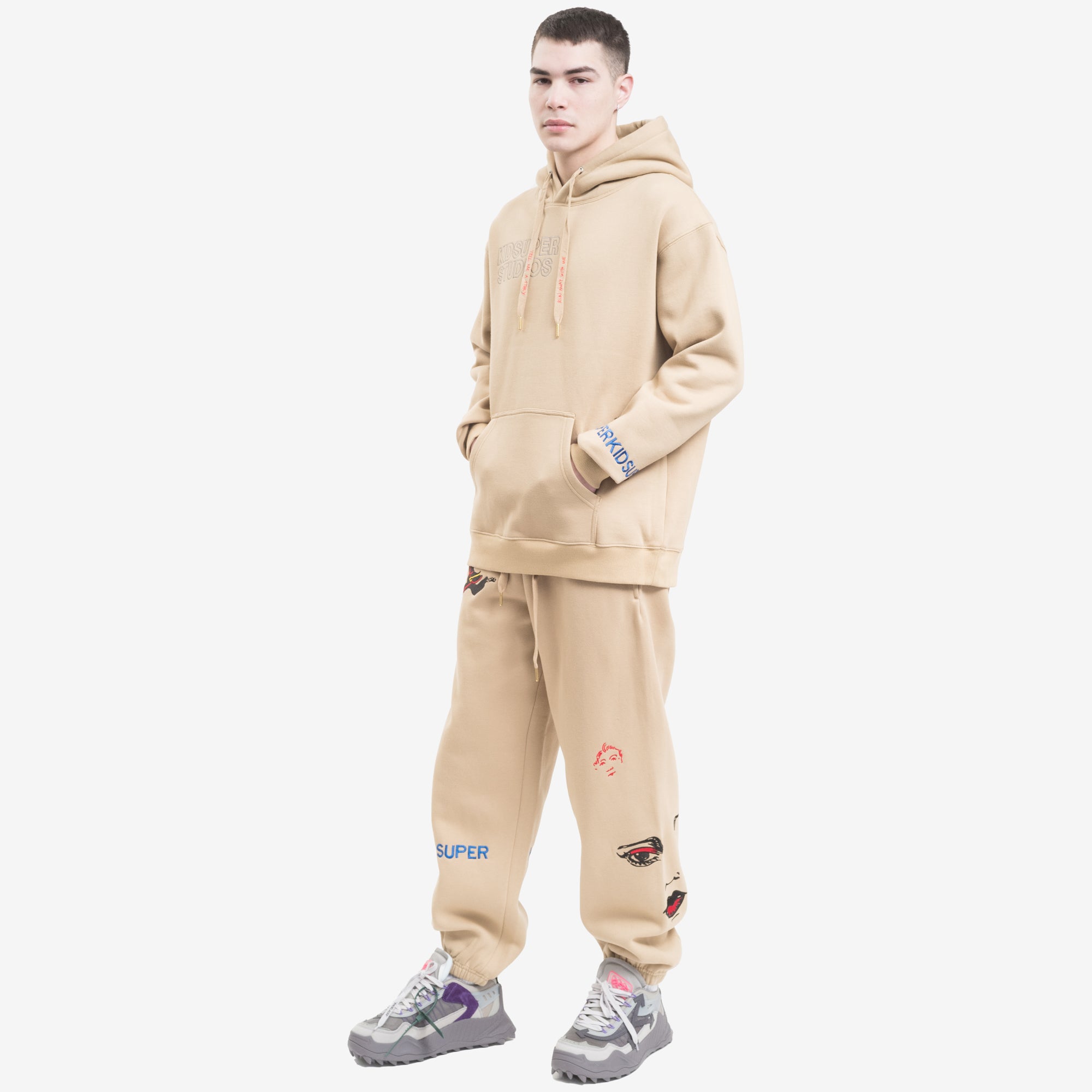 KidSuper Super Sweatpants Tan - 2