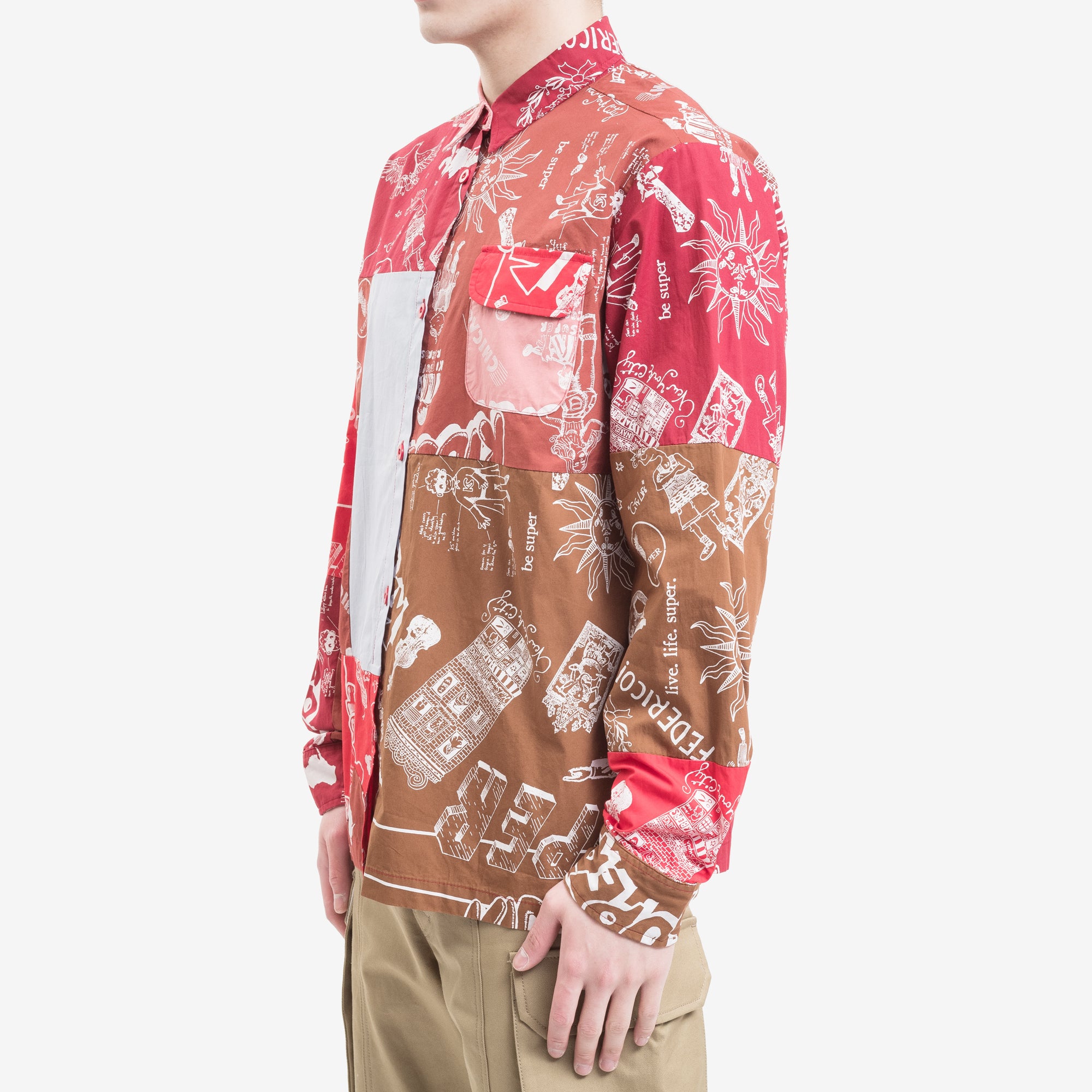 KidSuper Super Patchwork Jacket Red - 3