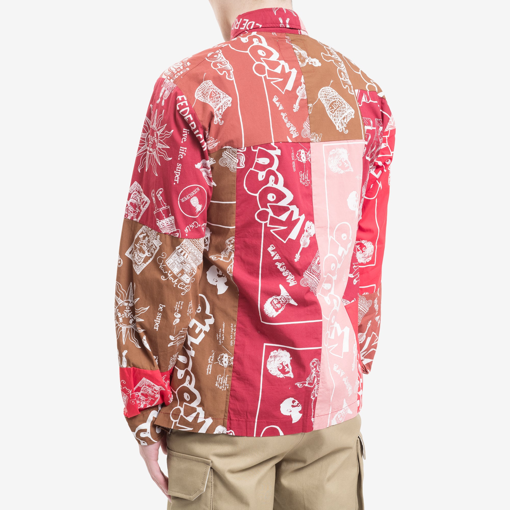 KidSuper Super Patchwork Jacket Red - 4