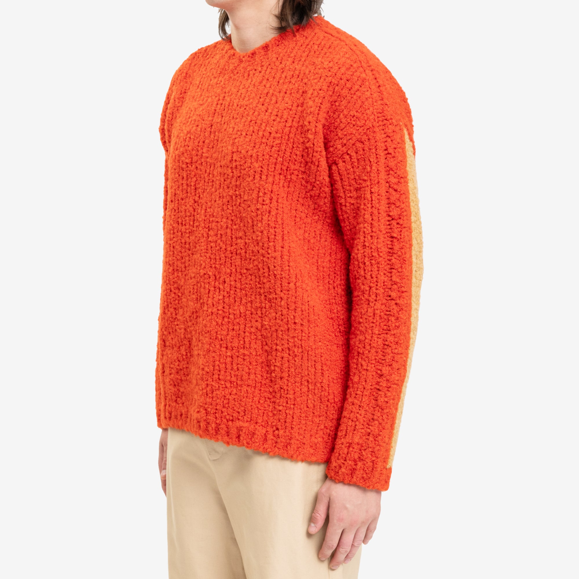 Off - White Funky Chunky Knit Sweater Orange - 3