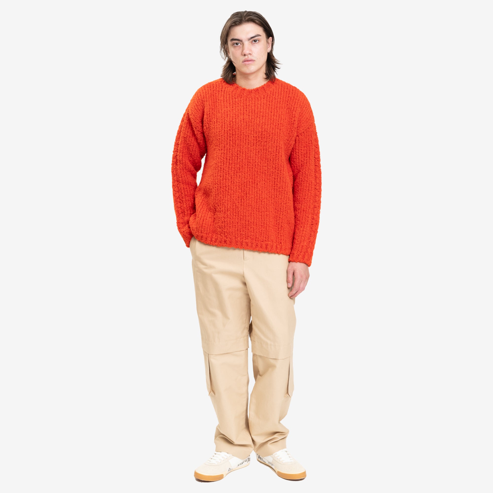 Off - White Funky Chunky Knit Sweater Orange - 2