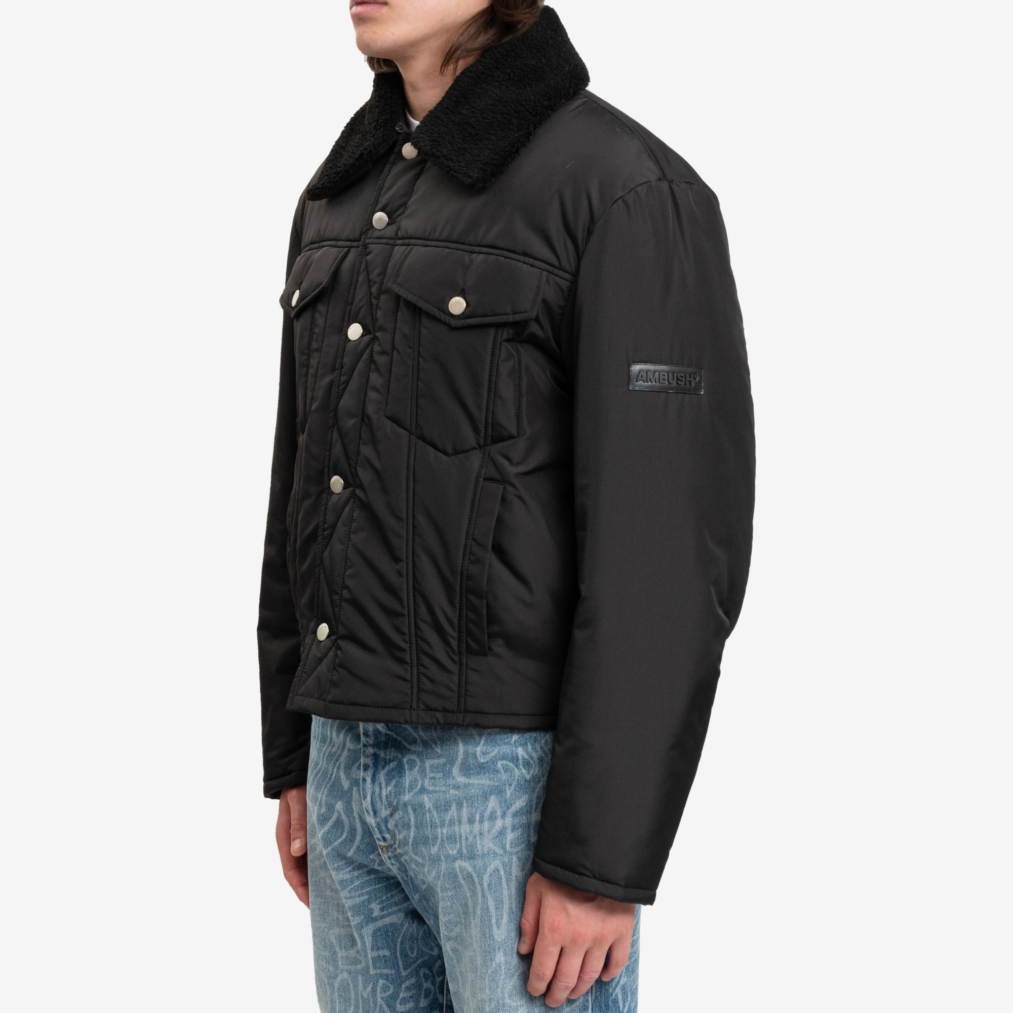 Ambush Padded Button Jacket Black - 3