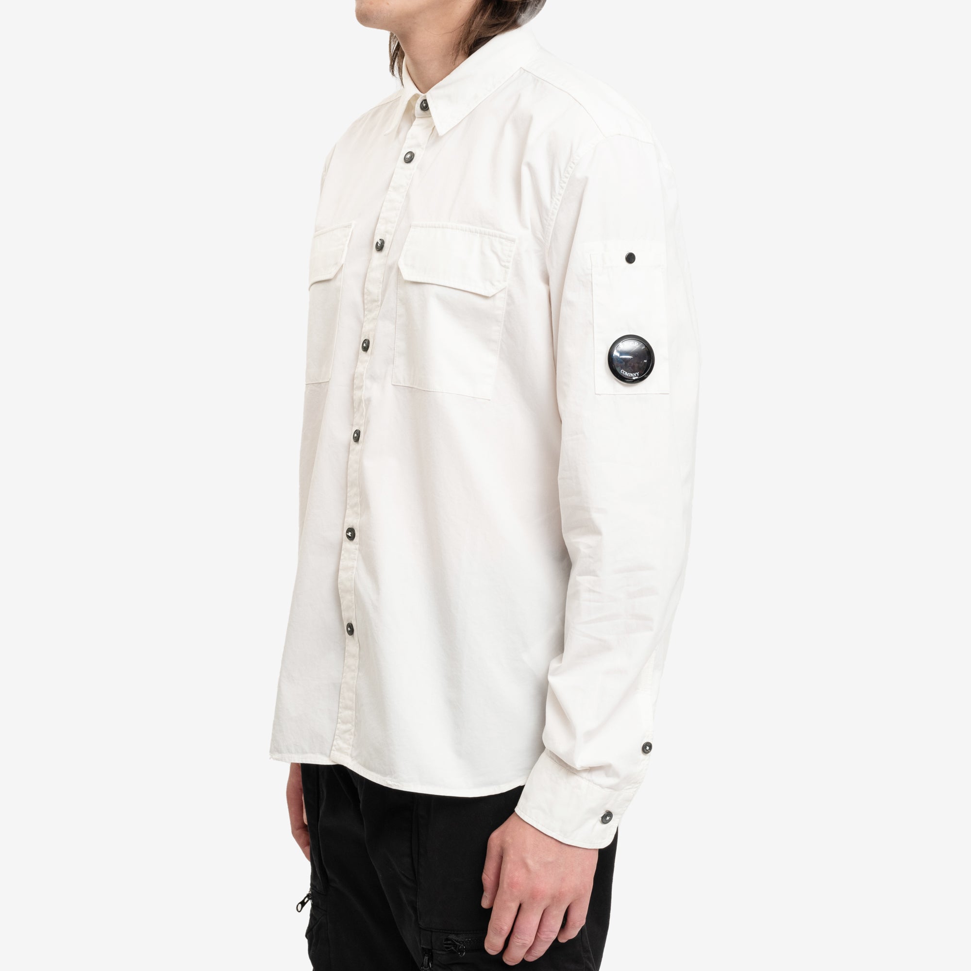 C.P. Company Gabardine LS Shirt Gauze White - 3