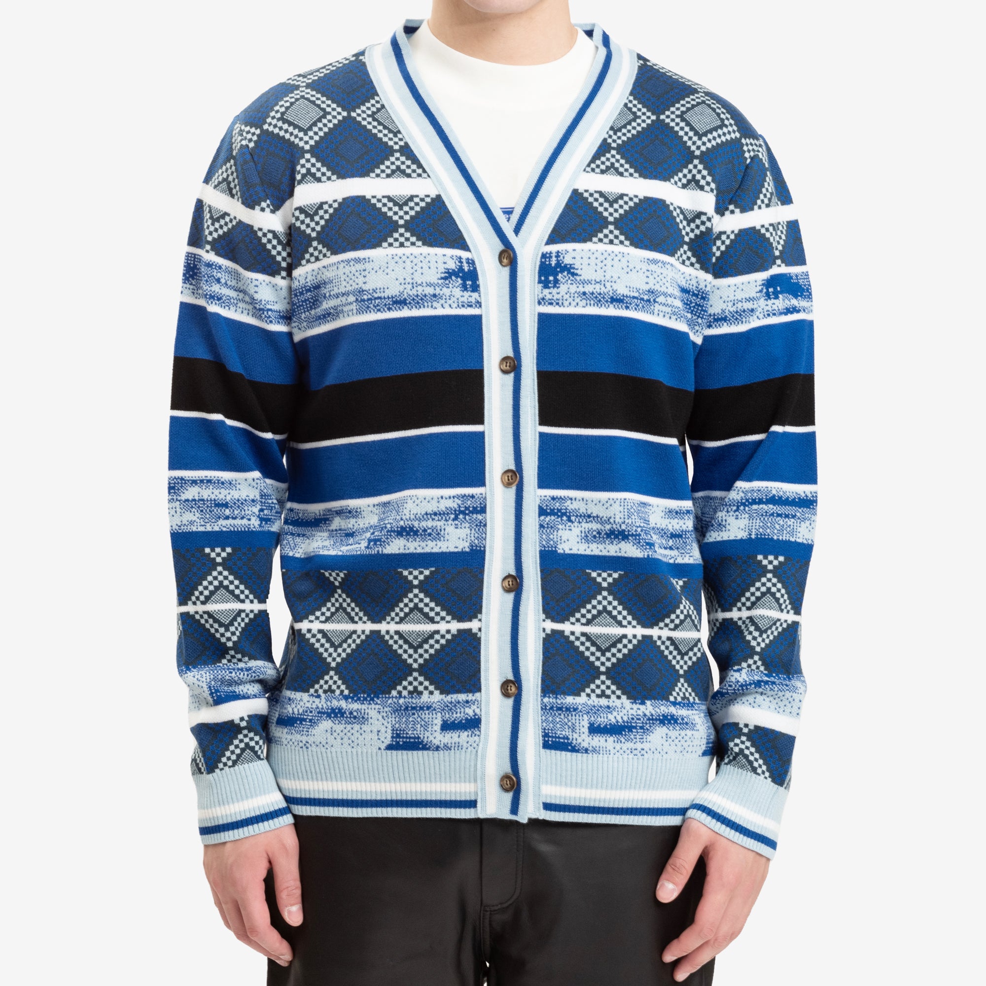 Ahluwalia Mata Knit Cardigan Blue - 1