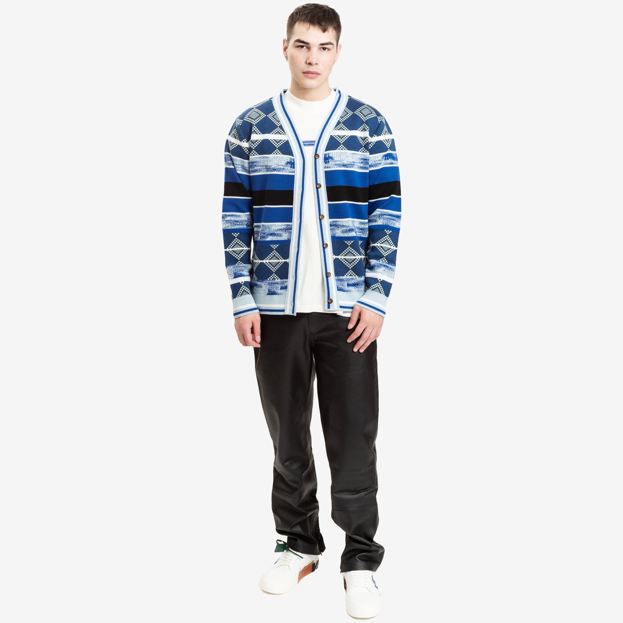 Ahluwalia Mata Knit Cardigan Blue - 2