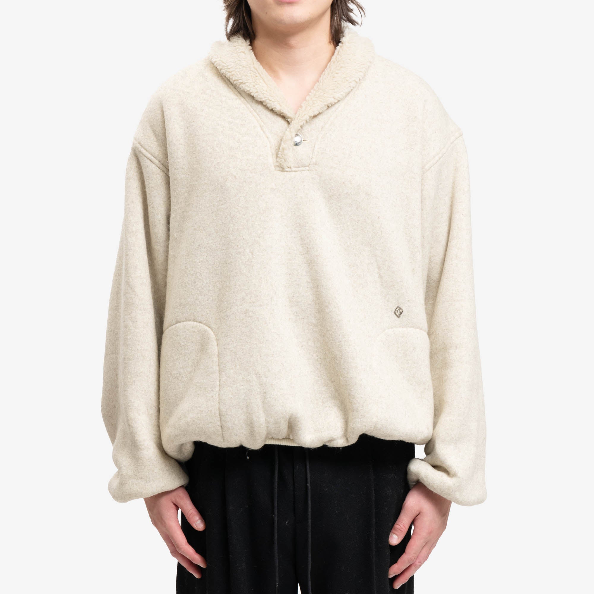 Children of the Discordance Oversized Boa Sweater Beige - 1