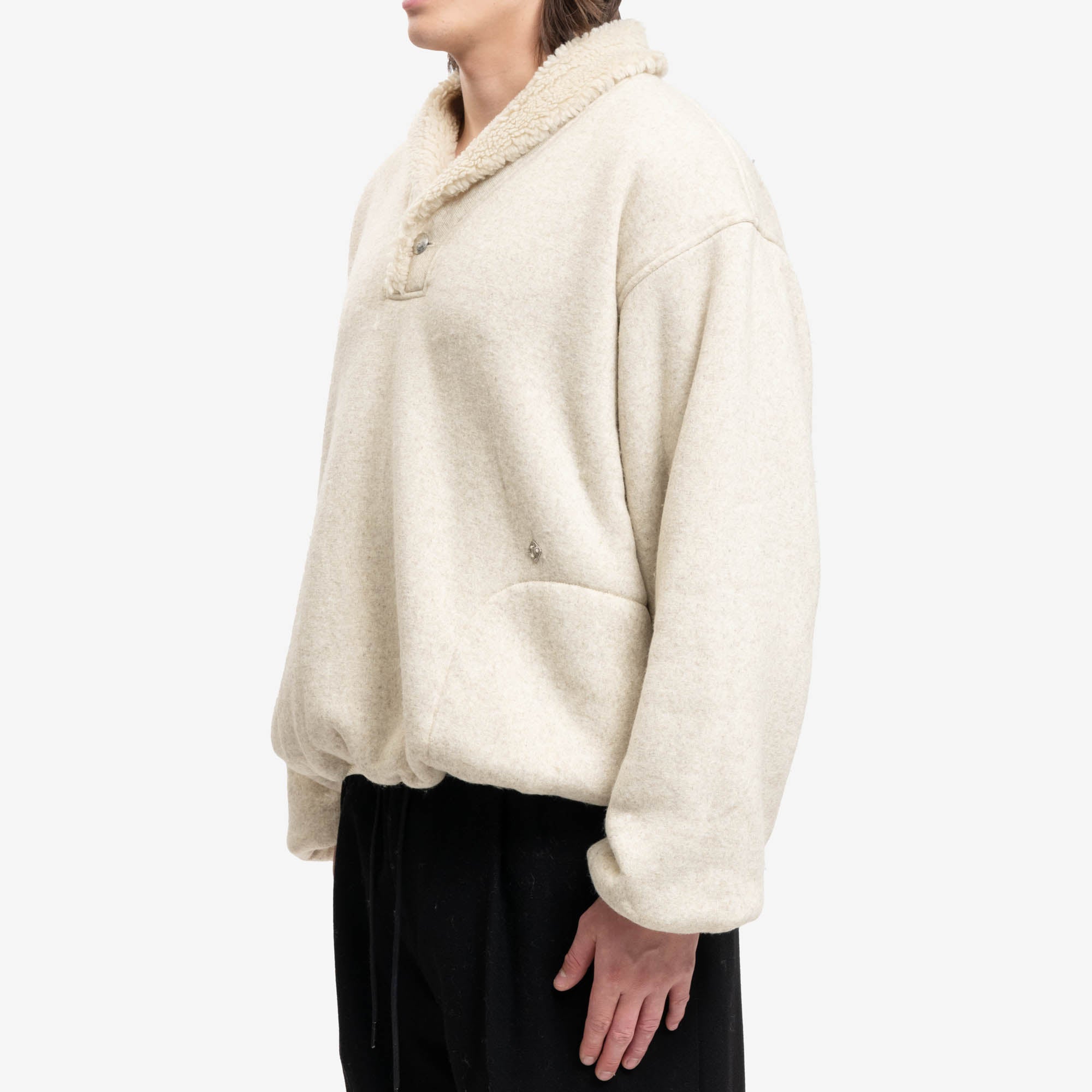 Children of the Discordance Oversized Boa Sweater Beige - 3