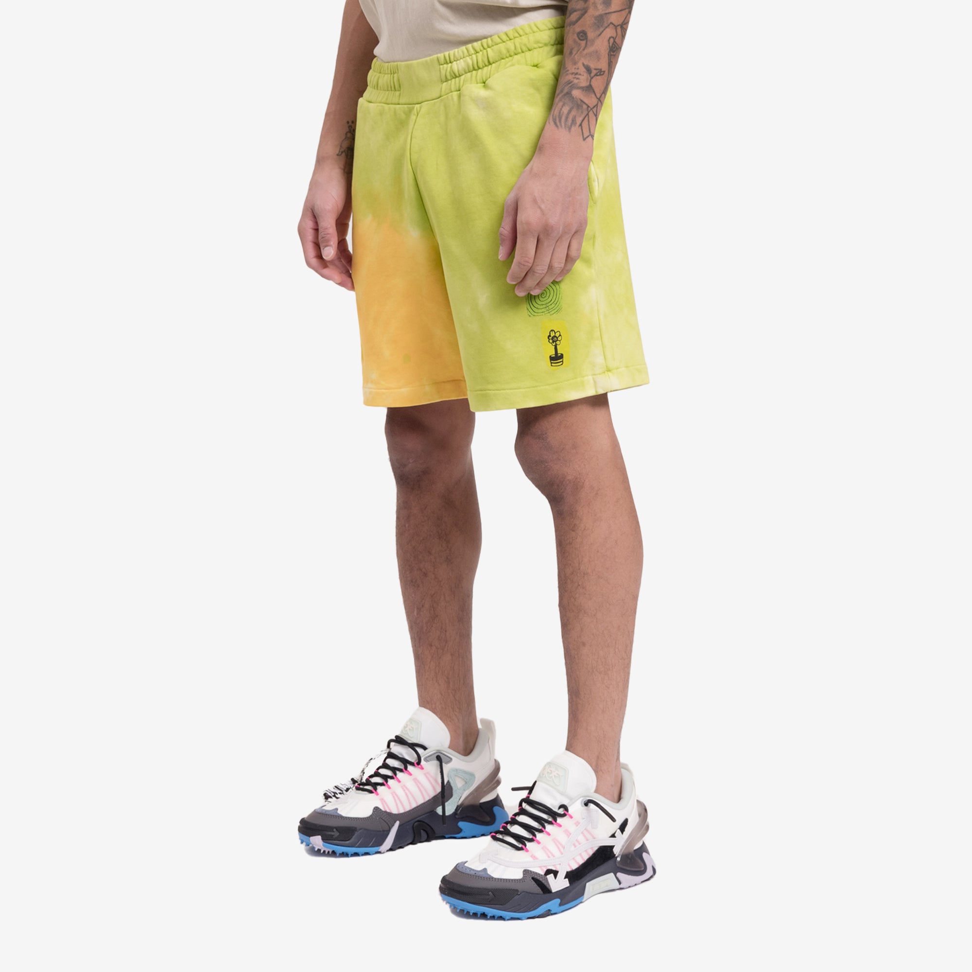 Alexander McQueen McQ Bee Happy Sweatshorts Leafy Shrub - 3