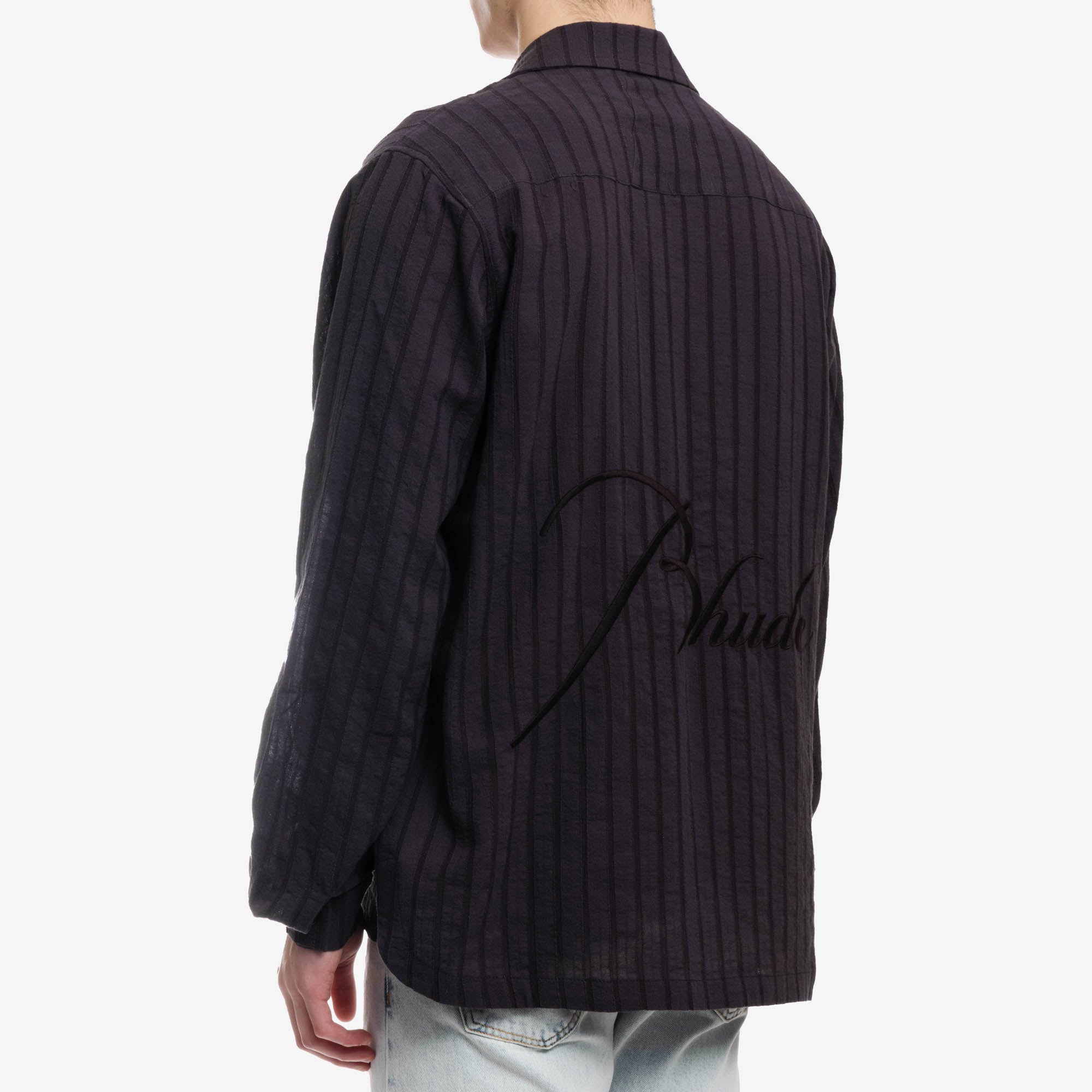 Rhude Slate Stripe Shirt Blue - 4