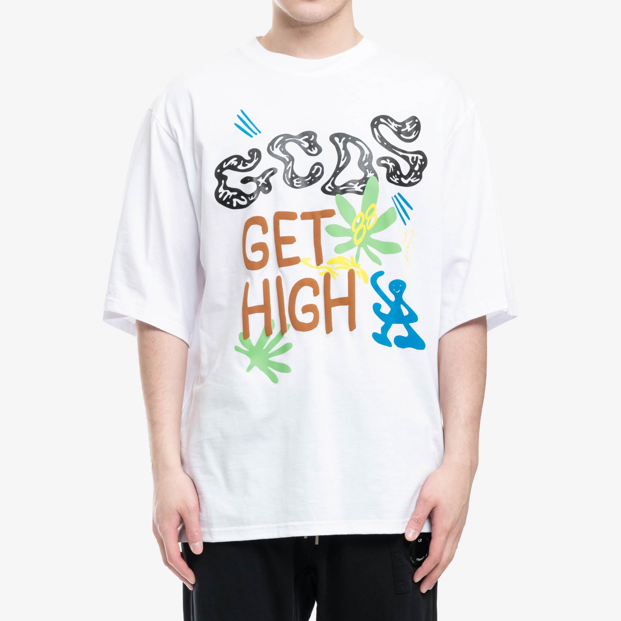 GCDS Get High Oversize Tee White - 1
