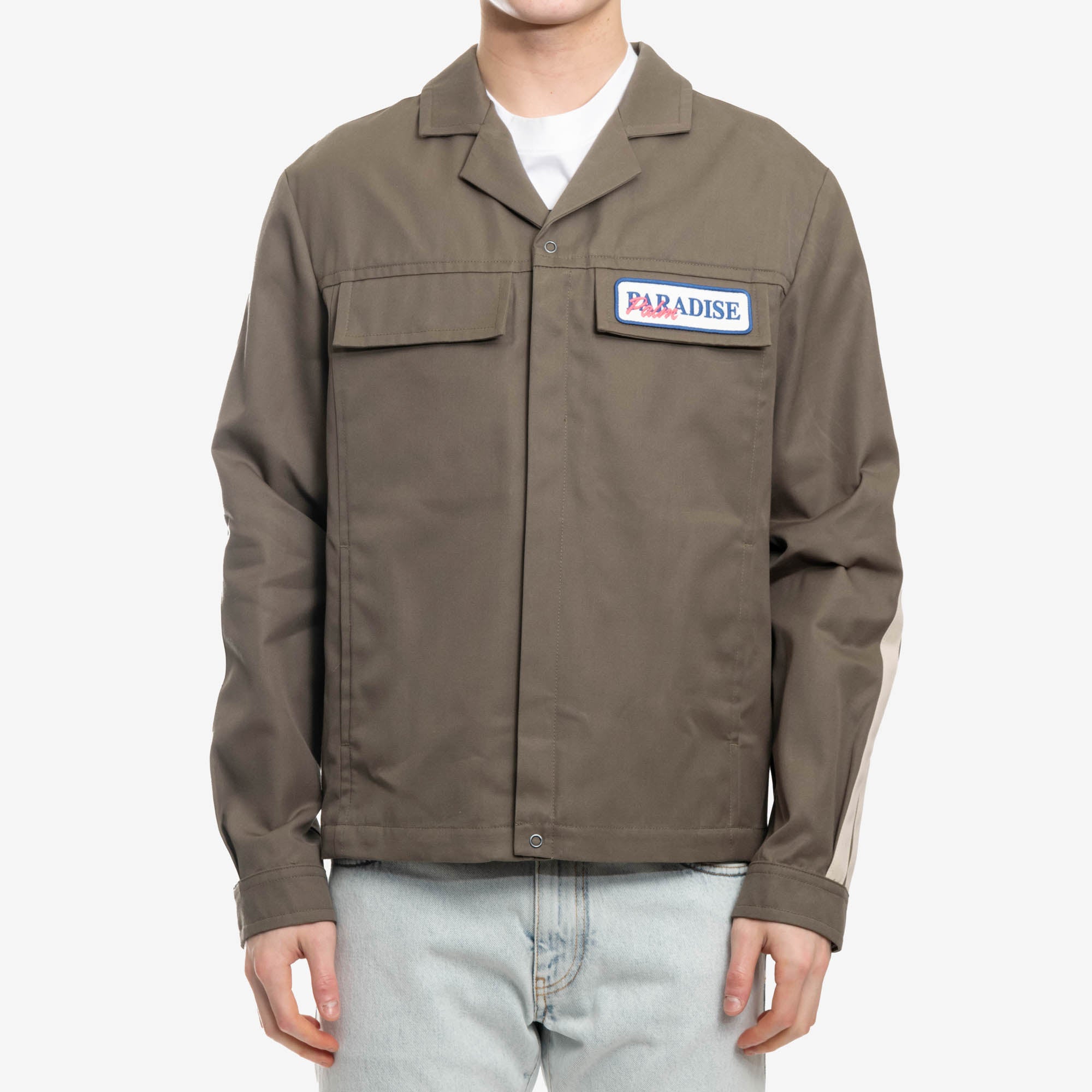 Palm Angels Paradise Coach Jacket Military - 1