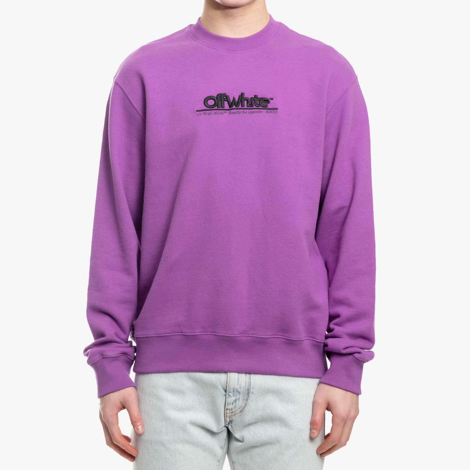 Off - White Chunky Logo Slim Sweatshirt Orchid - 1