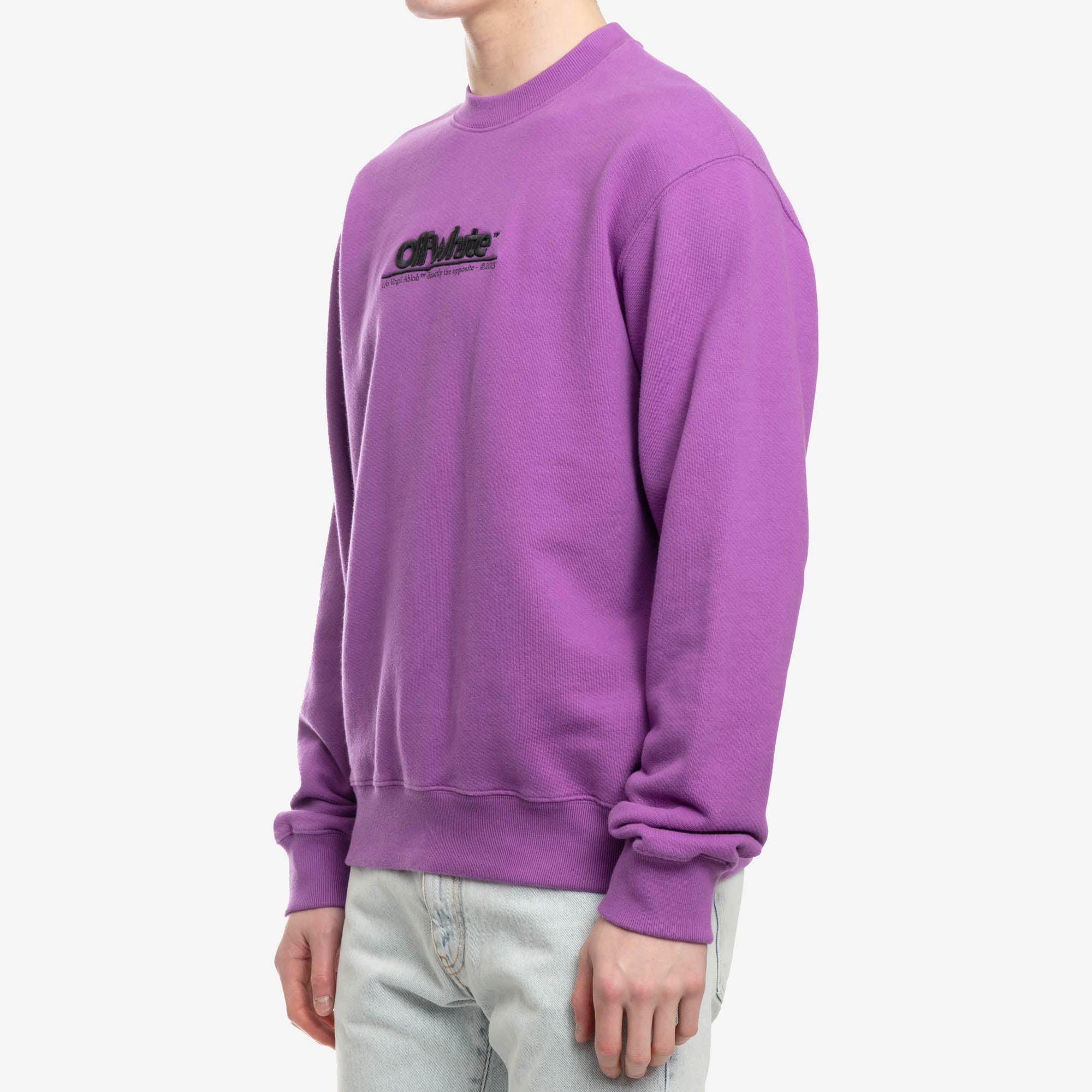 Off - White Chunky Logo Slim Sweatshirt Orchid - 3